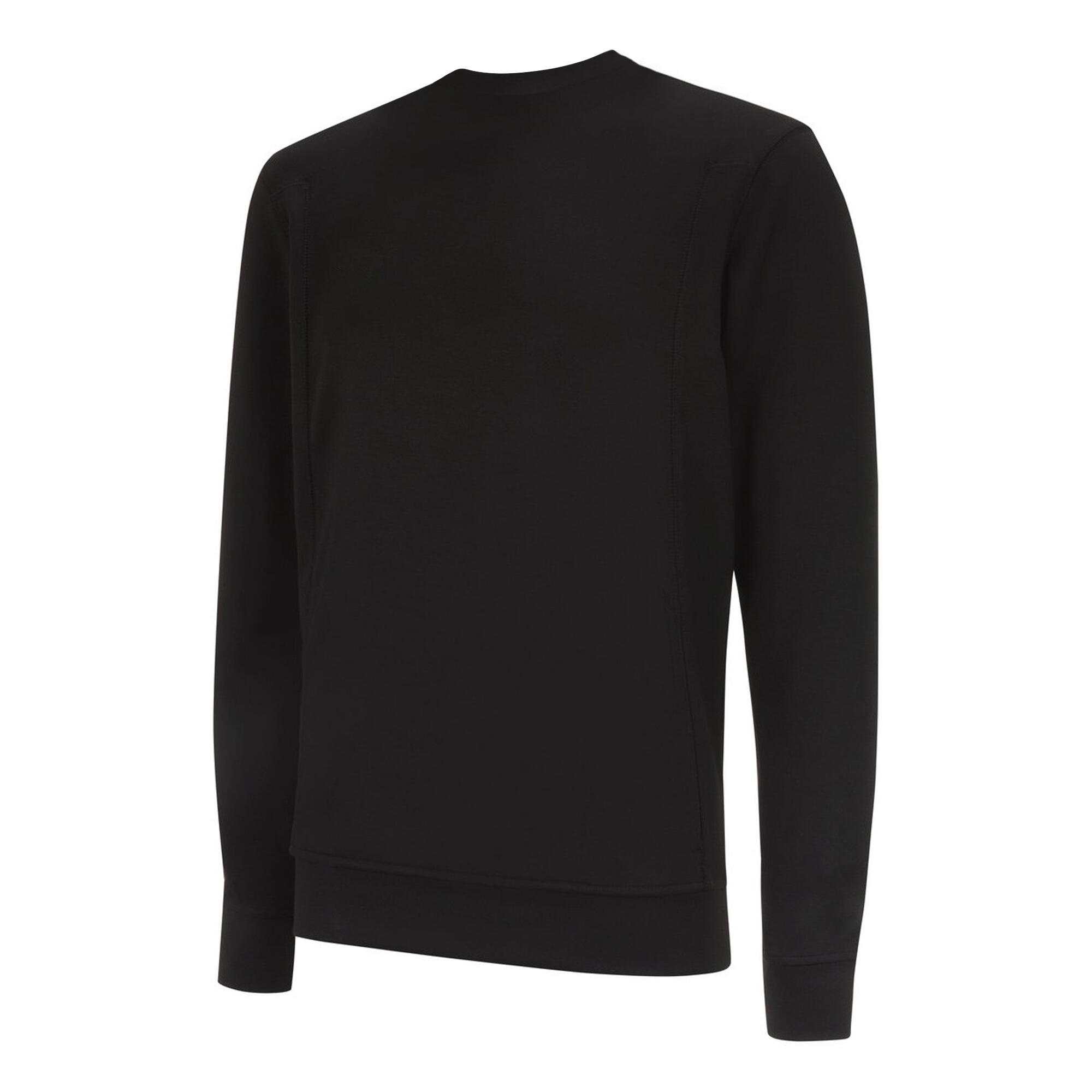 Mens Pro Stacked Logo Fleece Pullover (Black/White) 2/2