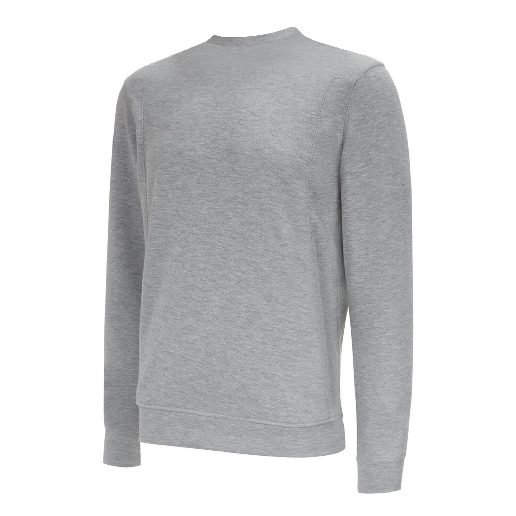 Mens Pro Stacked Logo Fleece Pullover (Grey Marl/Black) 2/2