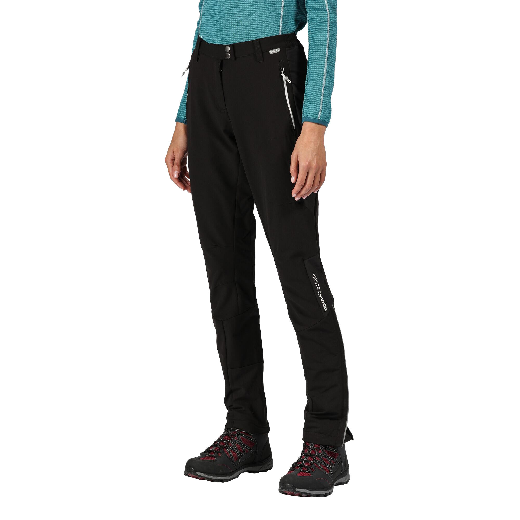Womens/Ladies Mountain Hiking Trousers (Black) 3/4