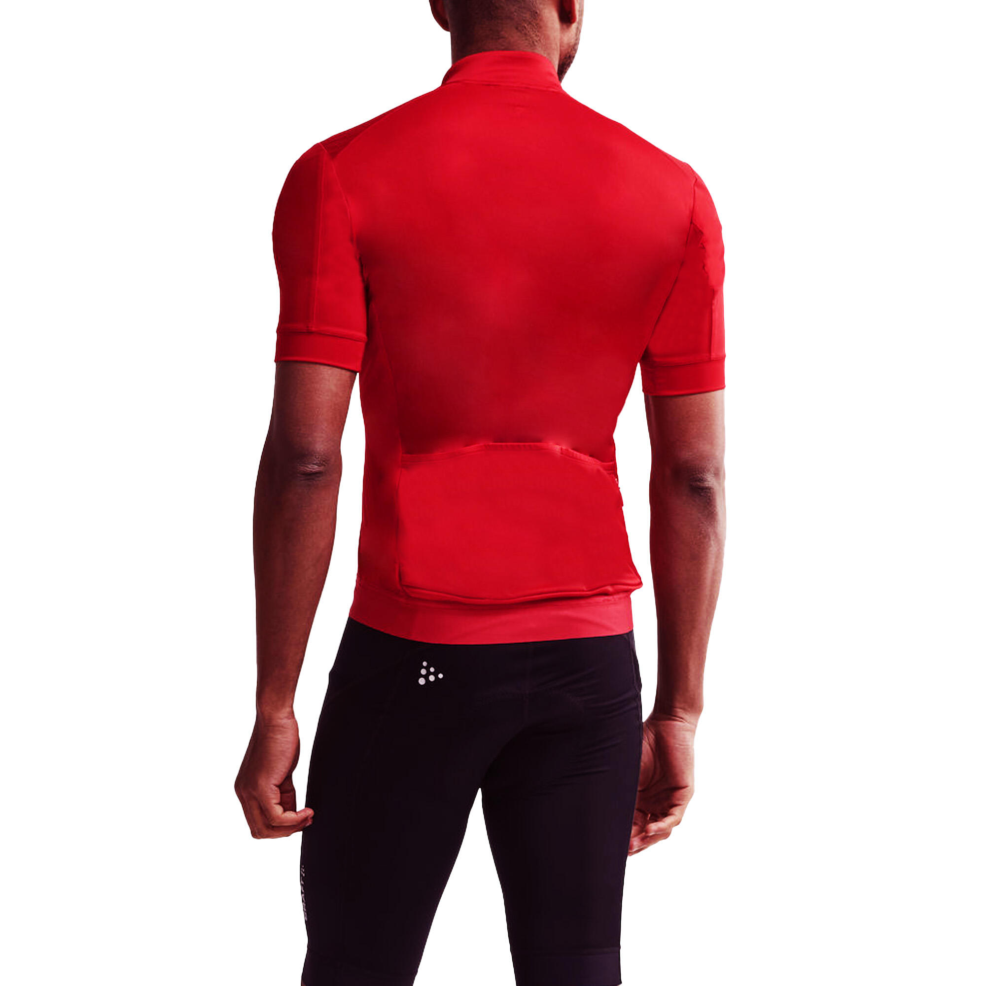 Mens Essence Cycling Jersey (Bright Red) 2/3