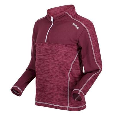 Kinderen/kinderen hewley recycled half zip fleece top (violet/amarant haze)