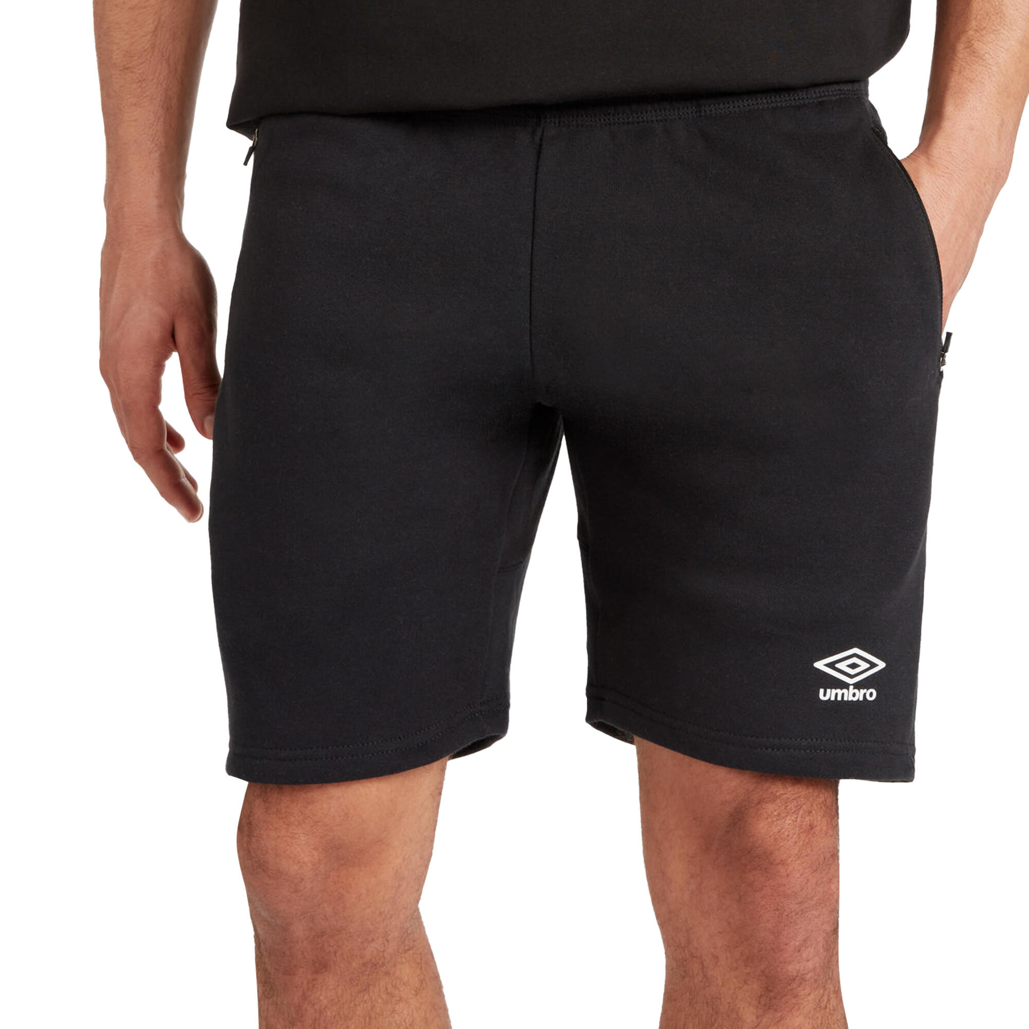 Mens Club Leisure Shorts (Black/White) 3/4