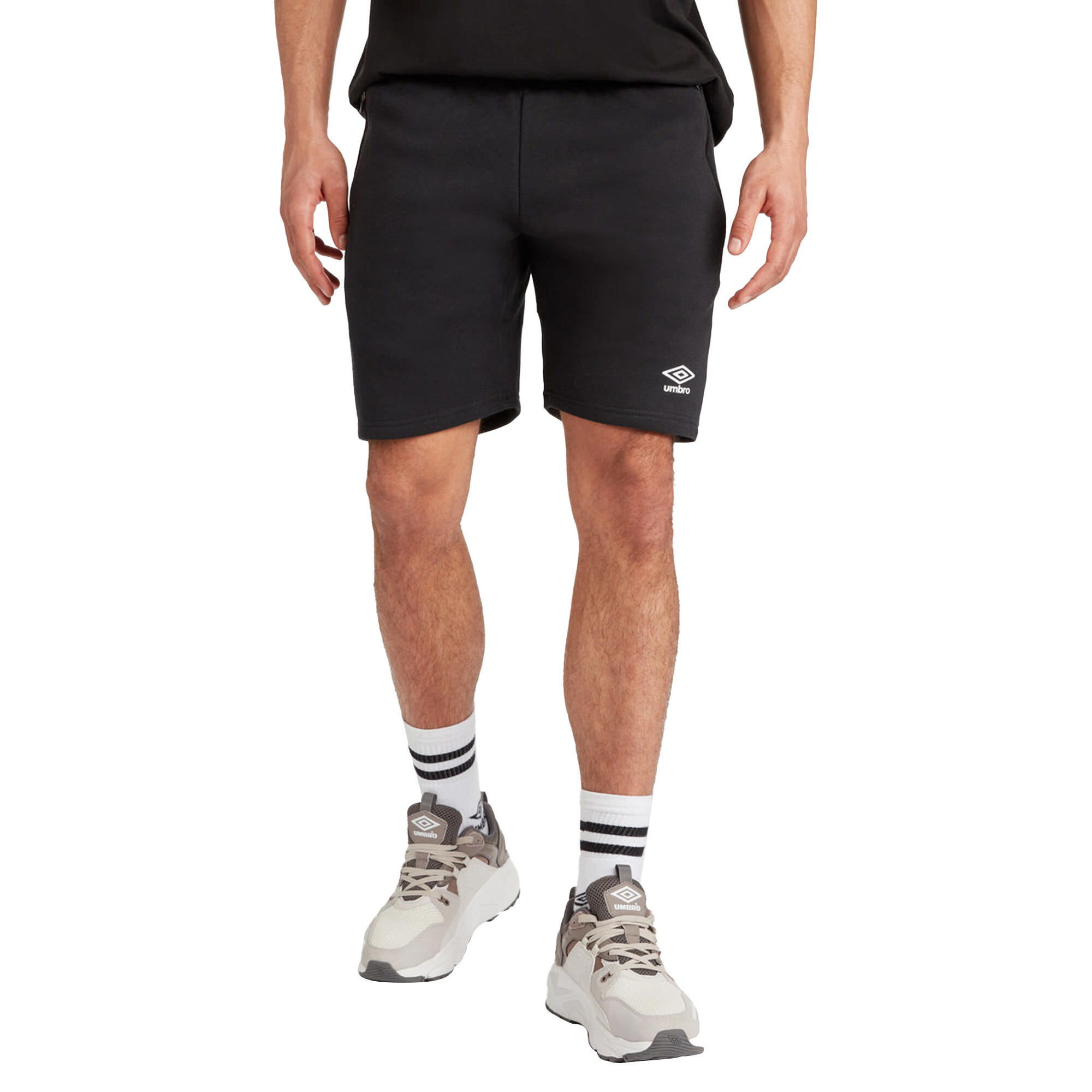 Mens Club Leisure Shorts (Black/White) 4/4