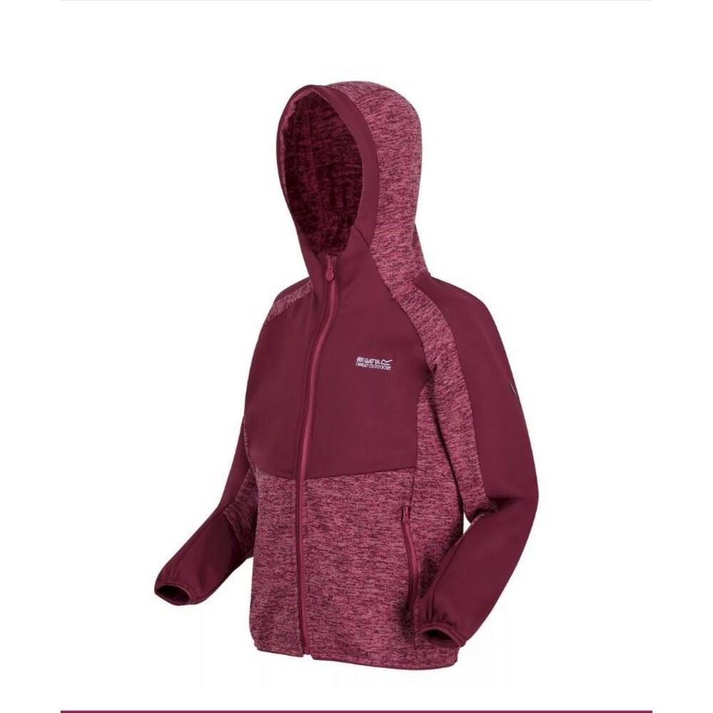 Childrens/Kids Dissolver VI Marl Fleece Full Zip Hoodie (Violet/Amaranth Haze) 3/5