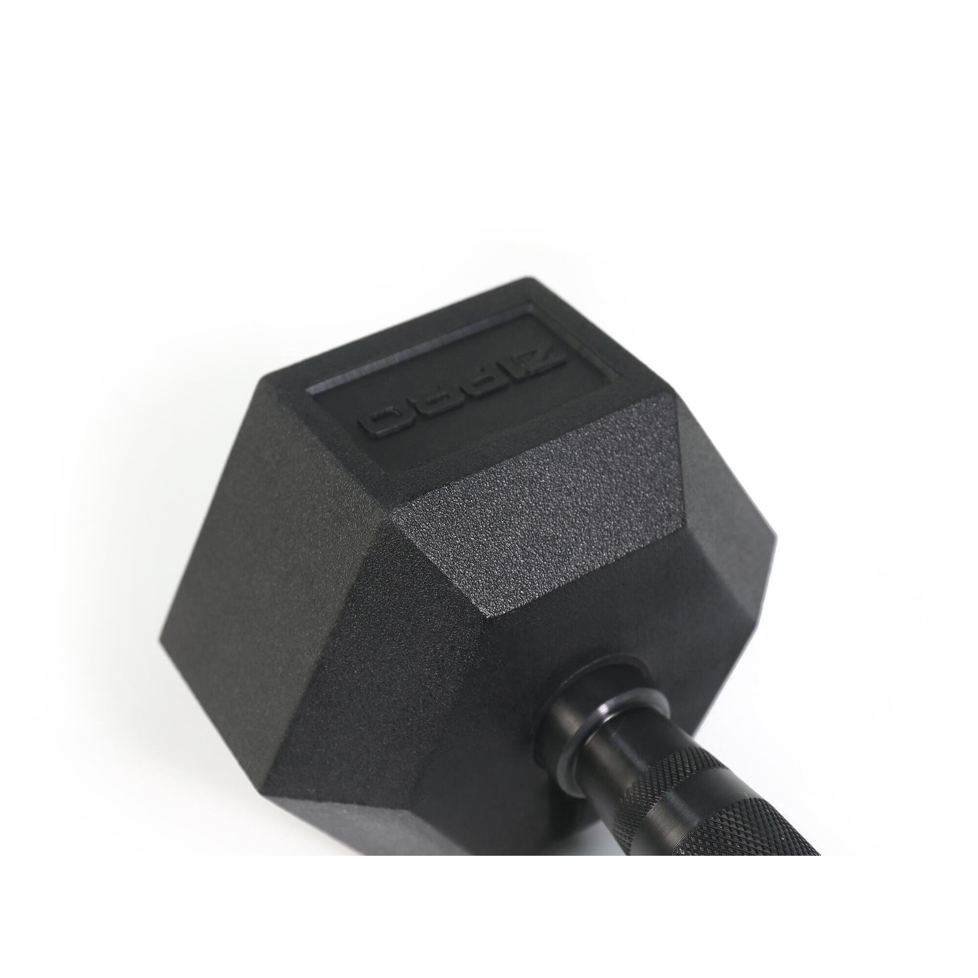 Zipro HEX haltère caoutchouté pour la musculation 4/6