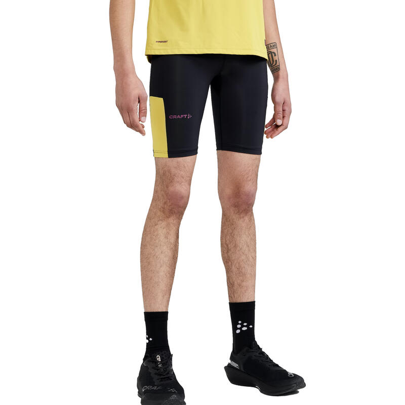 Short PRO HYPERVENT Homme (Noir / Jaune)