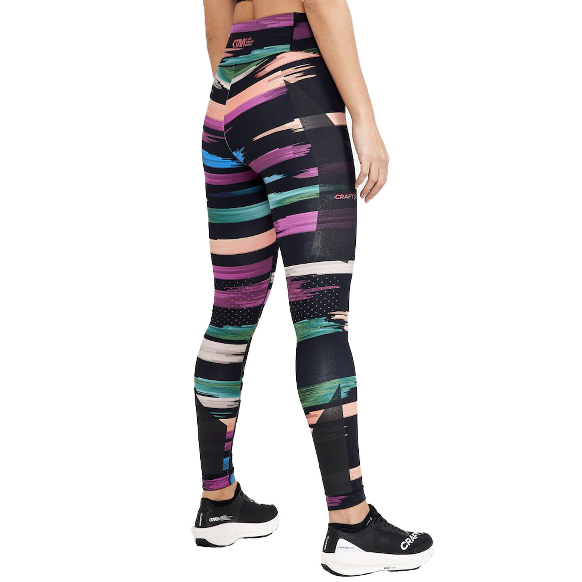 Womens/Ladies CTM Distance Leggings (Multicoloured/Roxo) 3/4