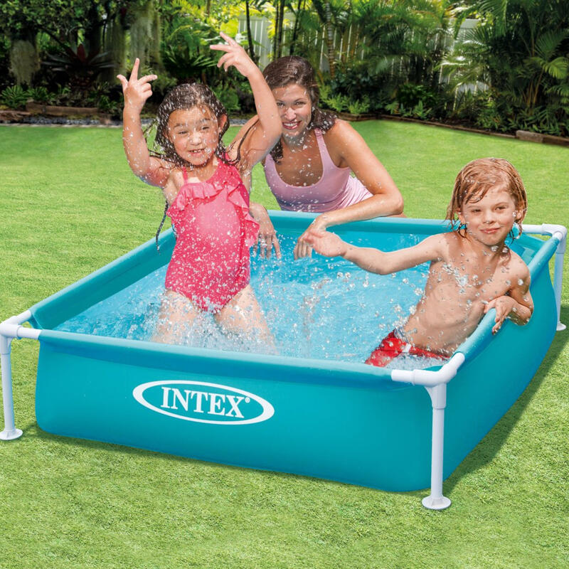 Intex 57173NP - Piscina Mini Frame Azzurro, 122x122x30 cm