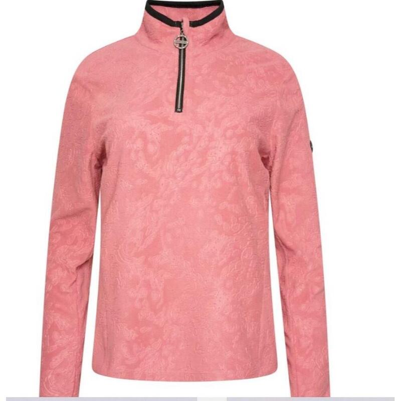 Dames Half Zip Fleece Top met lange mouwen (Mesa Roos)