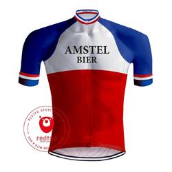 MAILLOT CYCLISME VINTAGE AMSTEL BIER - REDTED