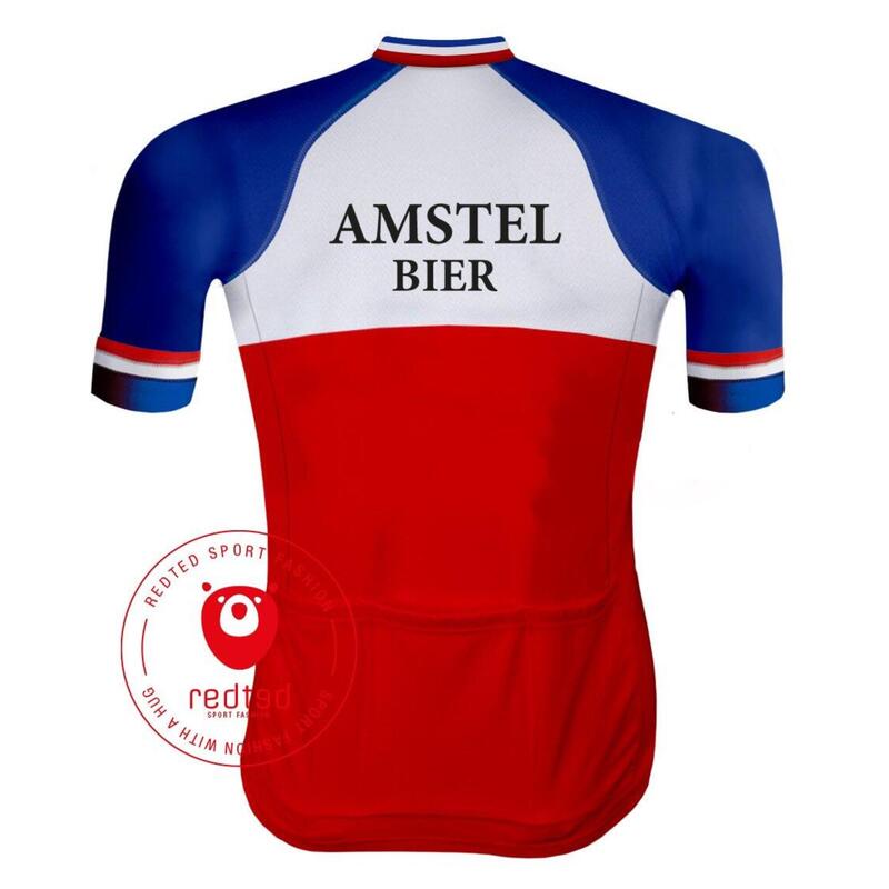 CAMICIA DA CICLISMO RETRÒ AMSTEL BEER - REDTED