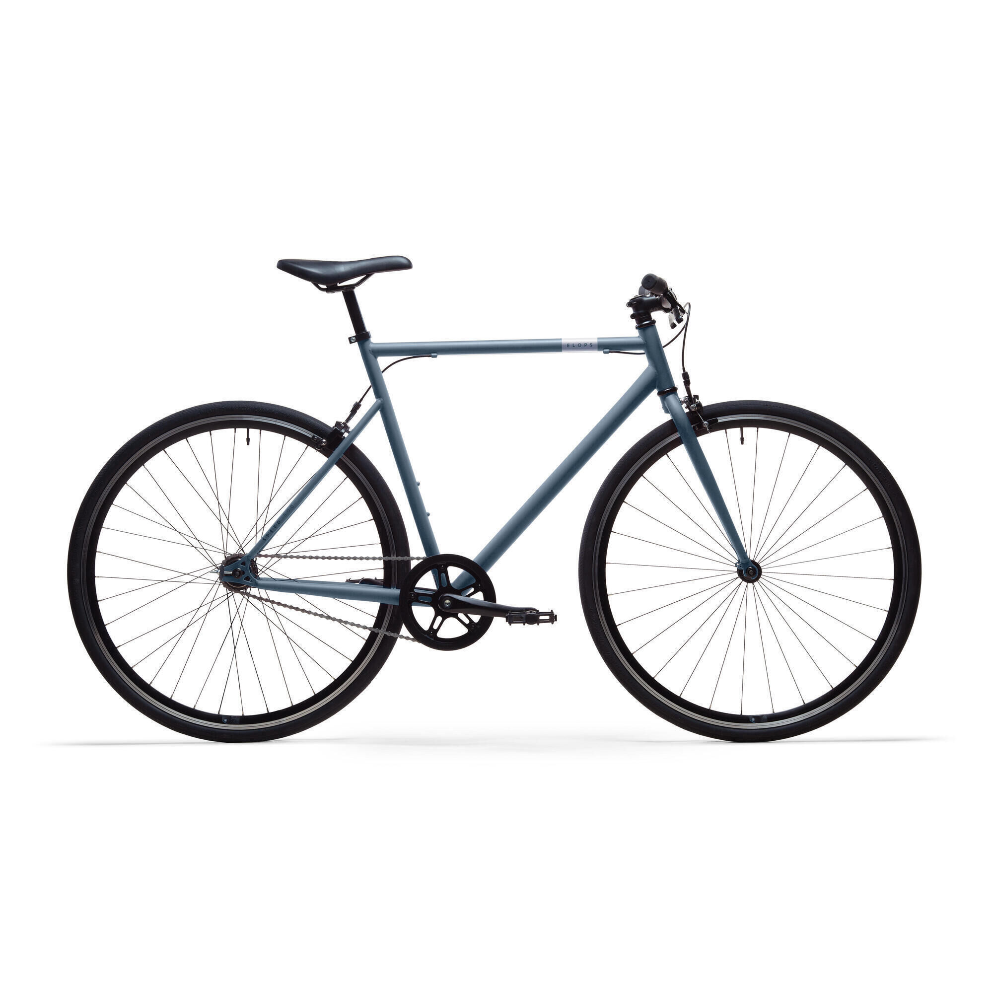 ELOPS REFURBISHED CITY BIKE SINGLE-SPEED 500 - BLUE - C GRADE