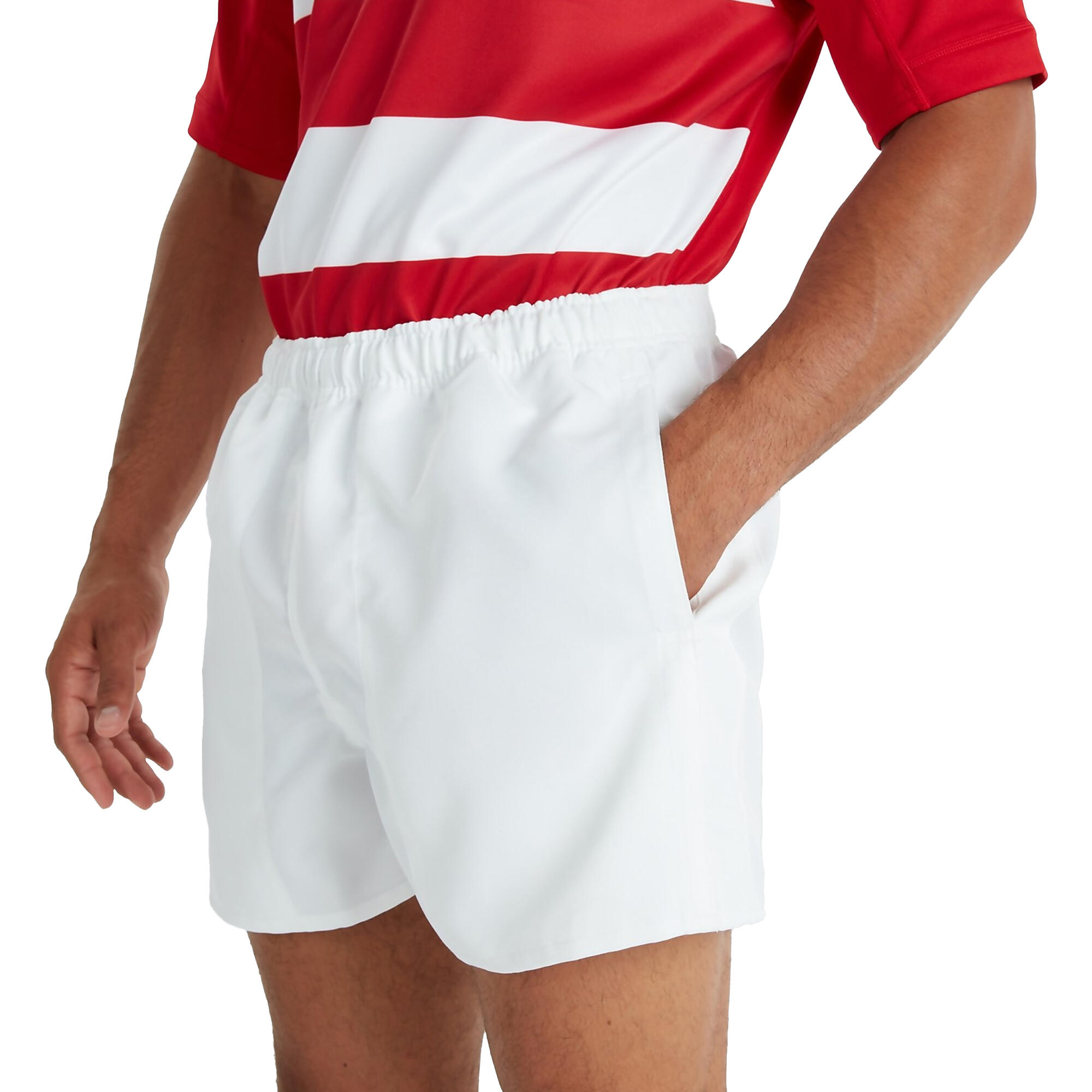 Mens Professional Polyester Shorts (White) 4/4