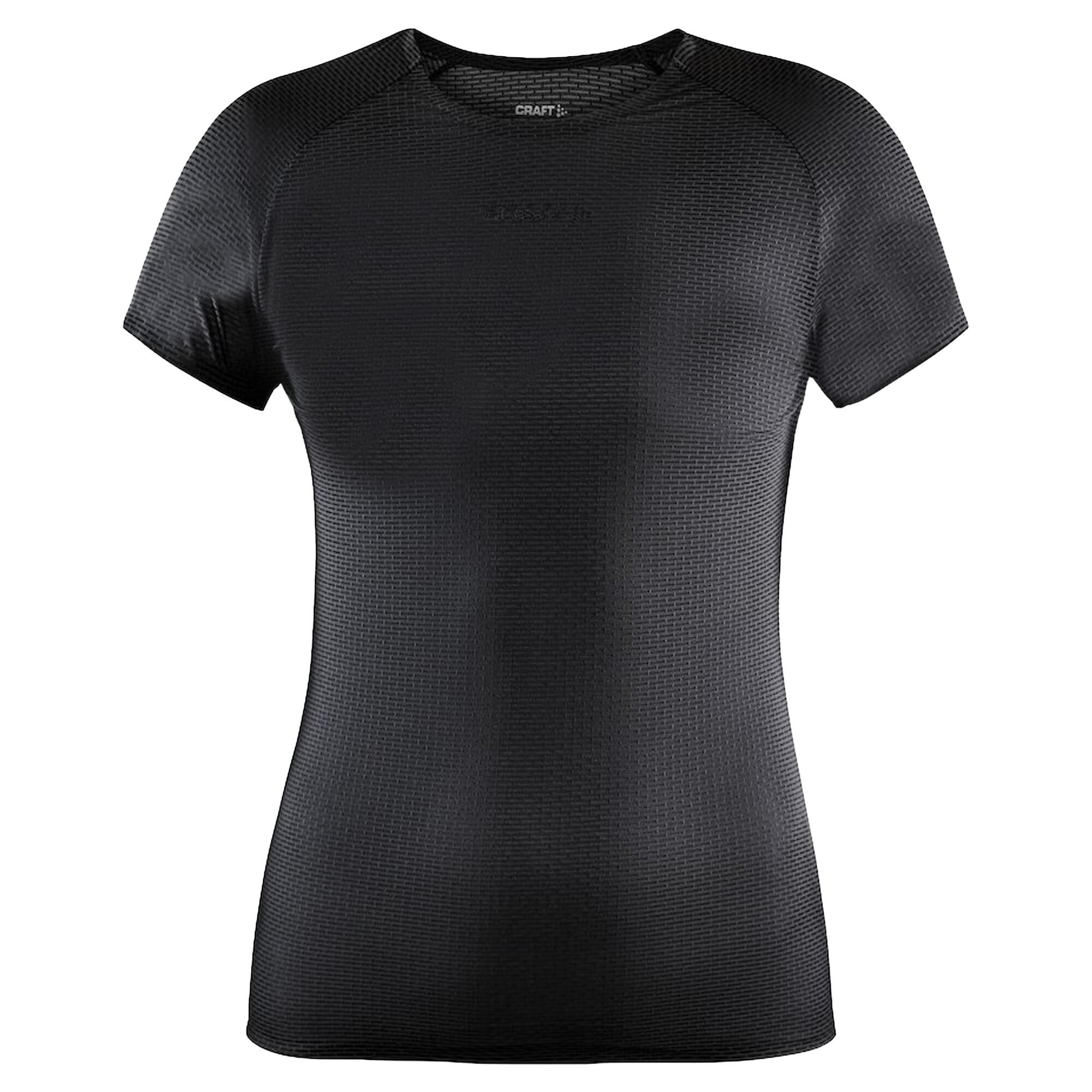 Womens/Ladies Pro Quick Dry Base Layer Top (Black) 1/4