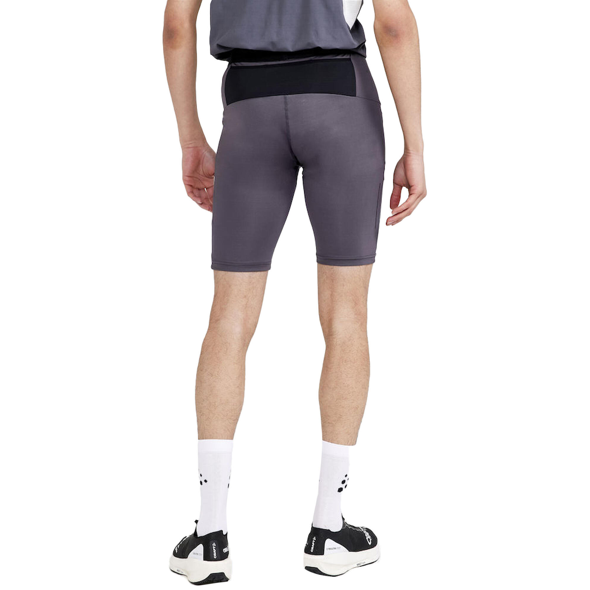 Mens Pro Hypervent Fitted Shorts (Granite) 3/4