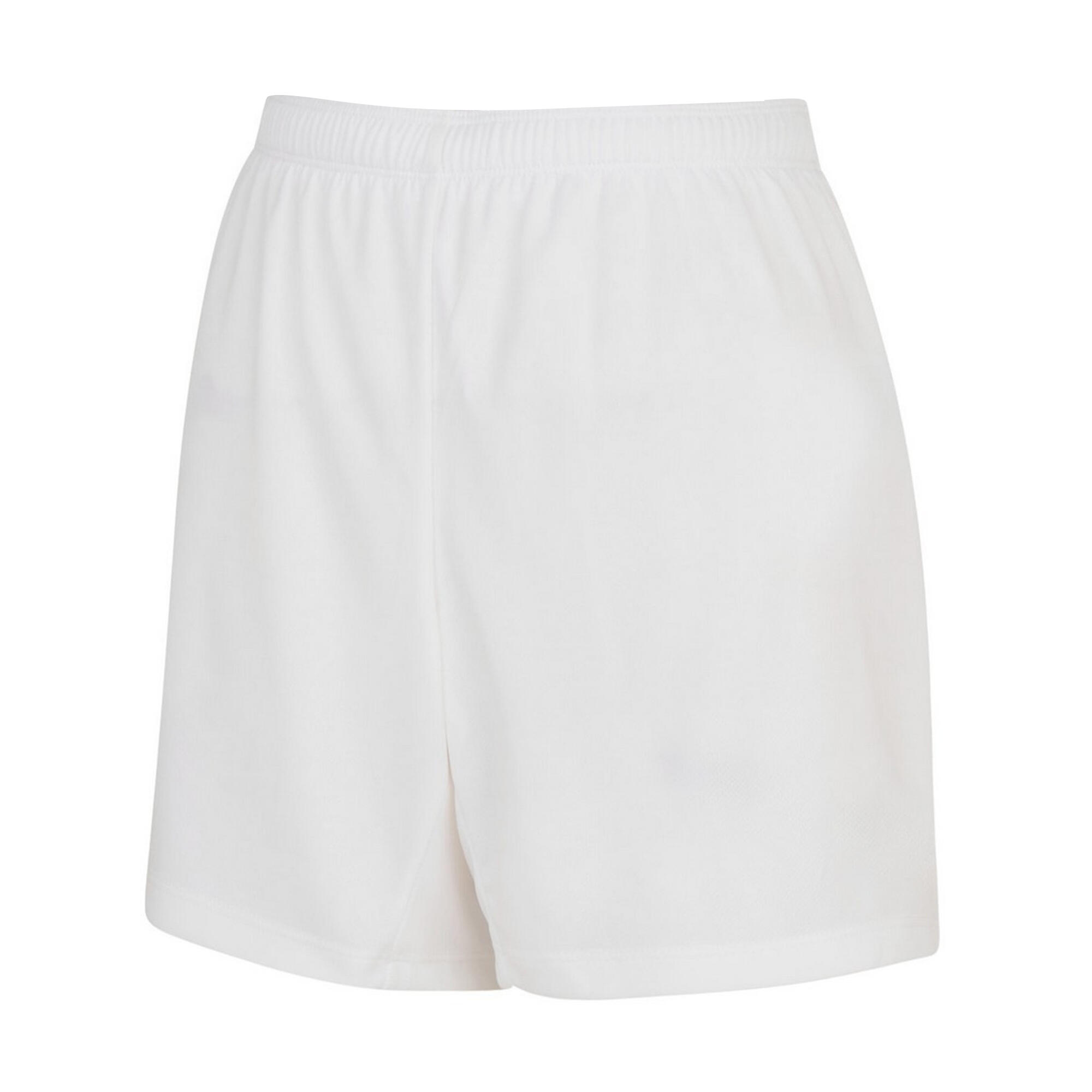 Womens/Ladies Club Logo Shorts (White) 2/2