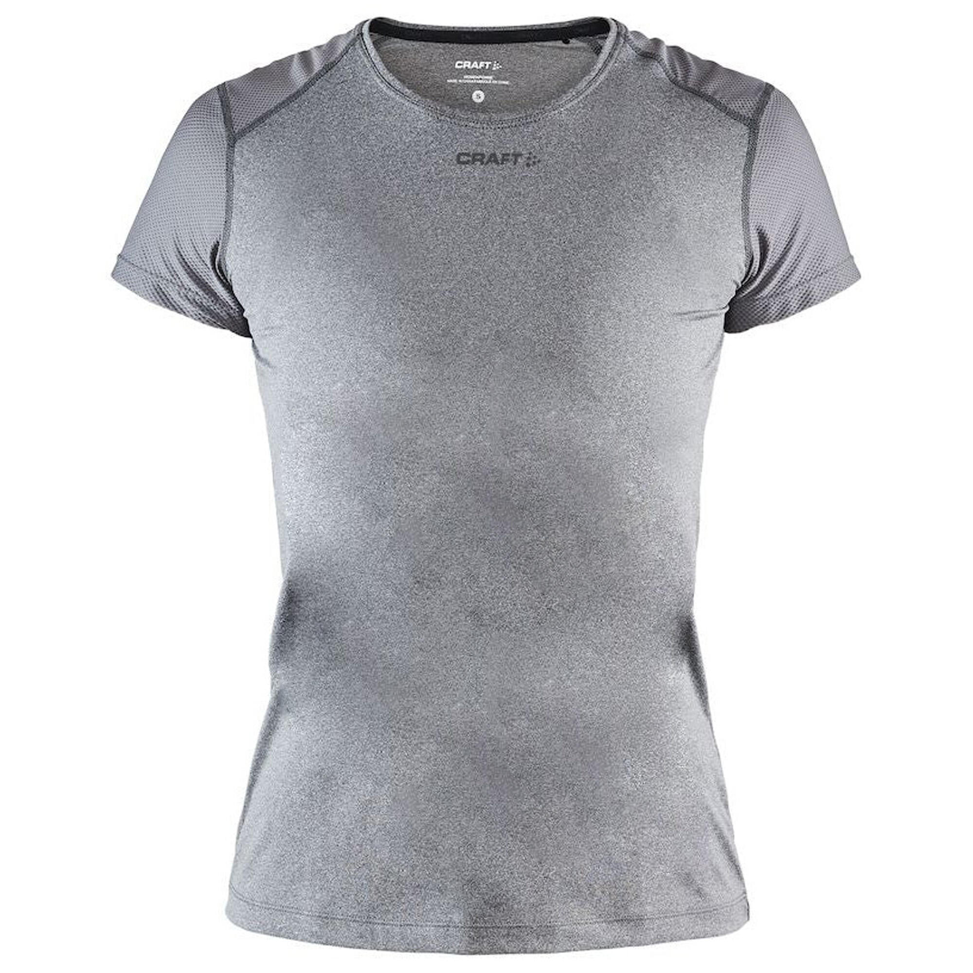 Womens/Ladies ADV Essence Slim ShortSleeved TShirt (Dark Grey Melange) 1/3