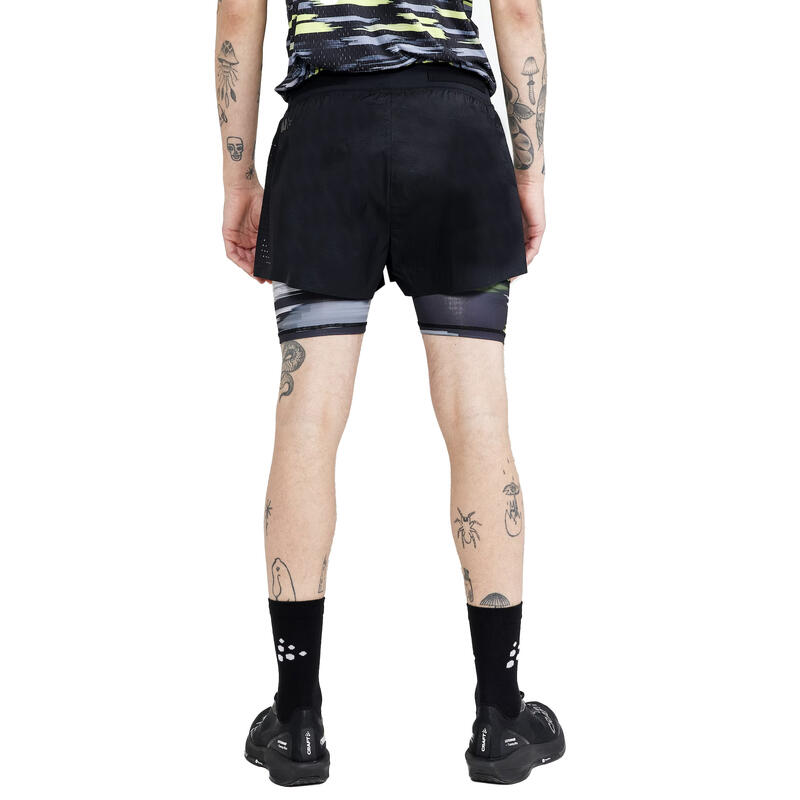 Short CTM DISTANCE Homme (Jaune / Gris / Noir)