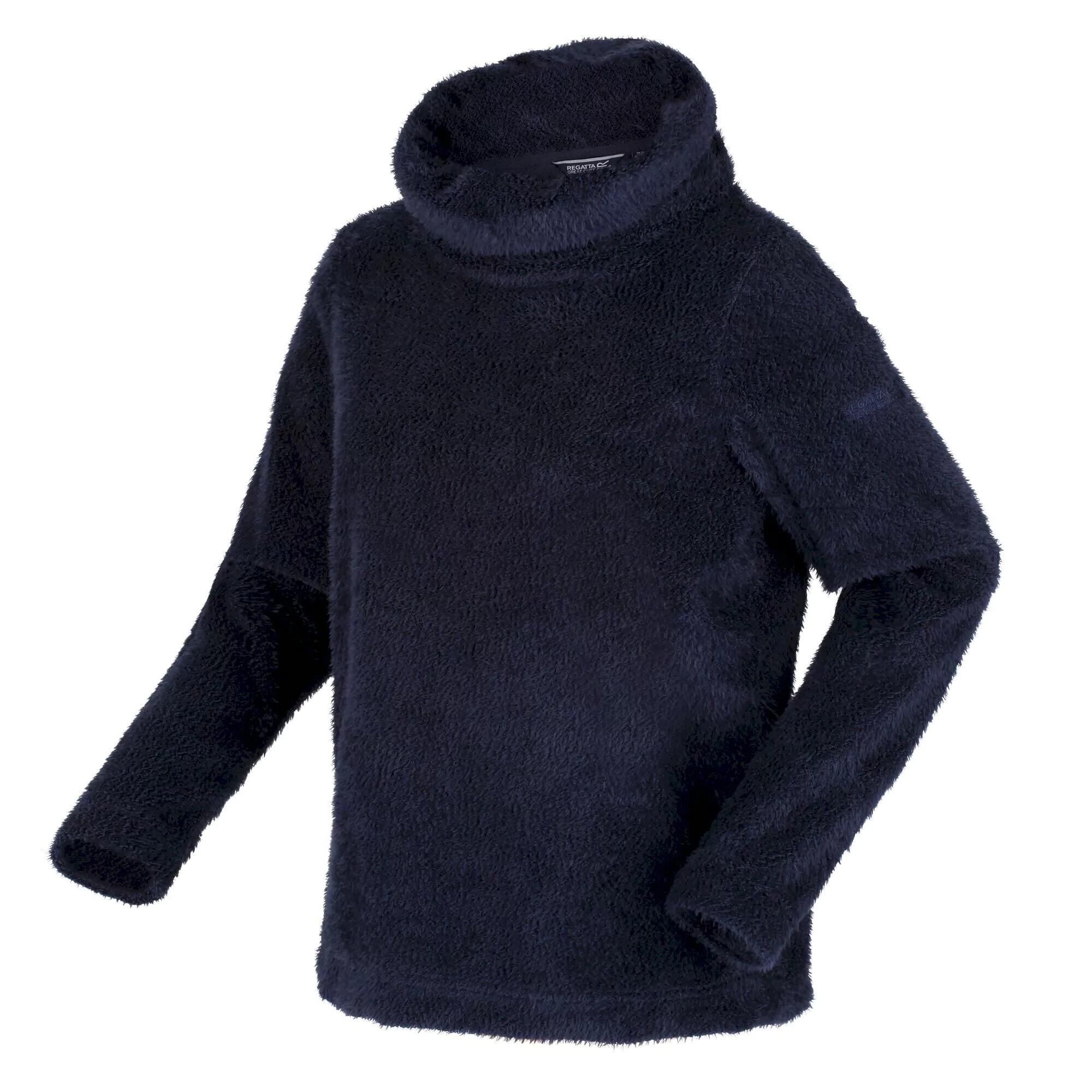 Womens/Ladies Hedda Cowl Neck Fleece Top (Navy) 3/5