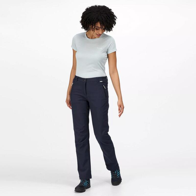 Softshell II Pantalon de randonnée Femme (Coupe courte) (Bleu marine)
