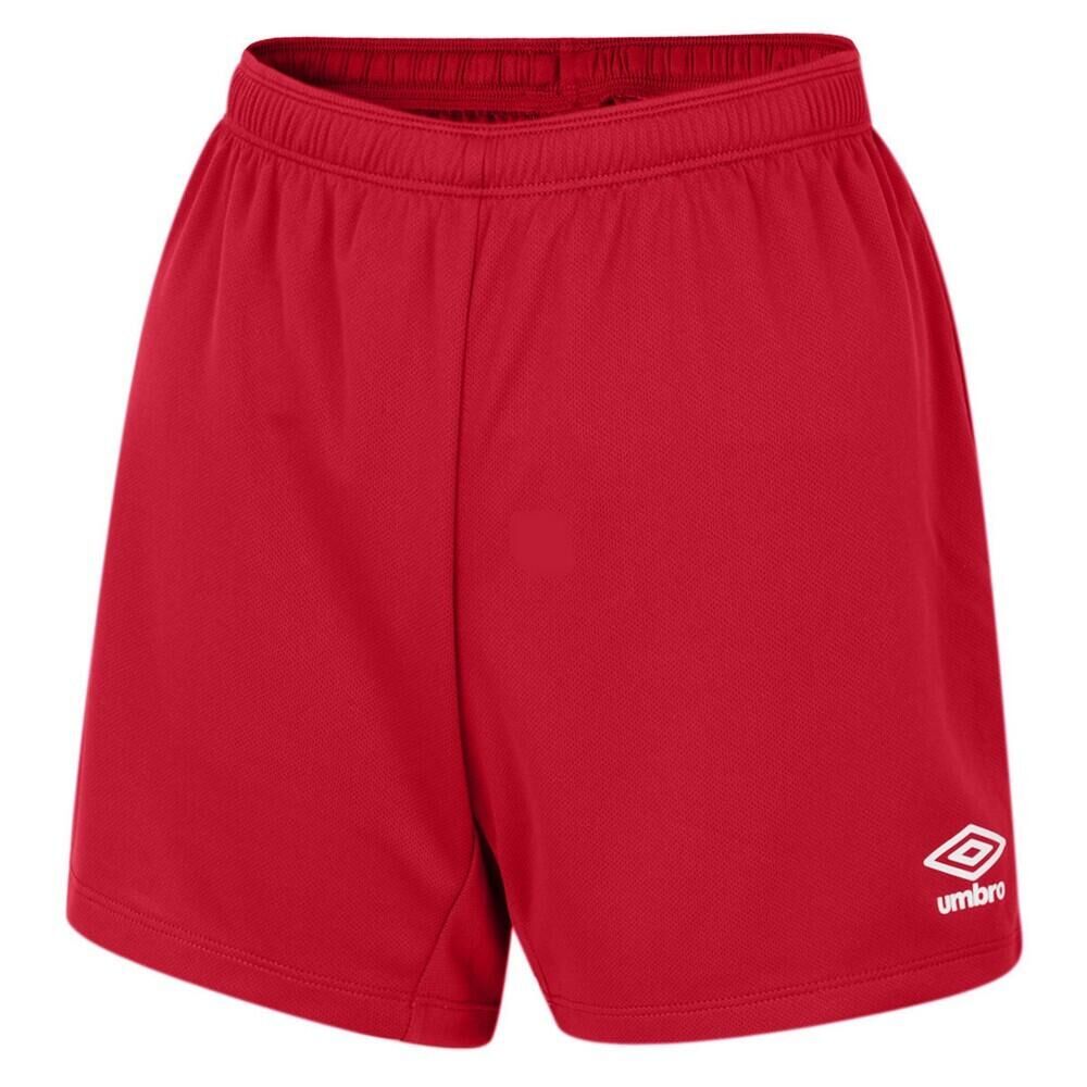 UMBRO Womens/Ladies Club Logo Shorts (Vermillion)