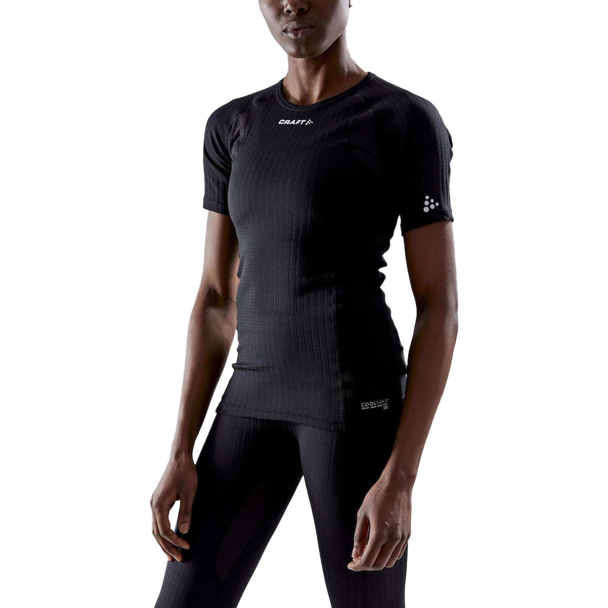 Womens/Ladies Extreme X Round Neck Active TShirt (Black) 3/3