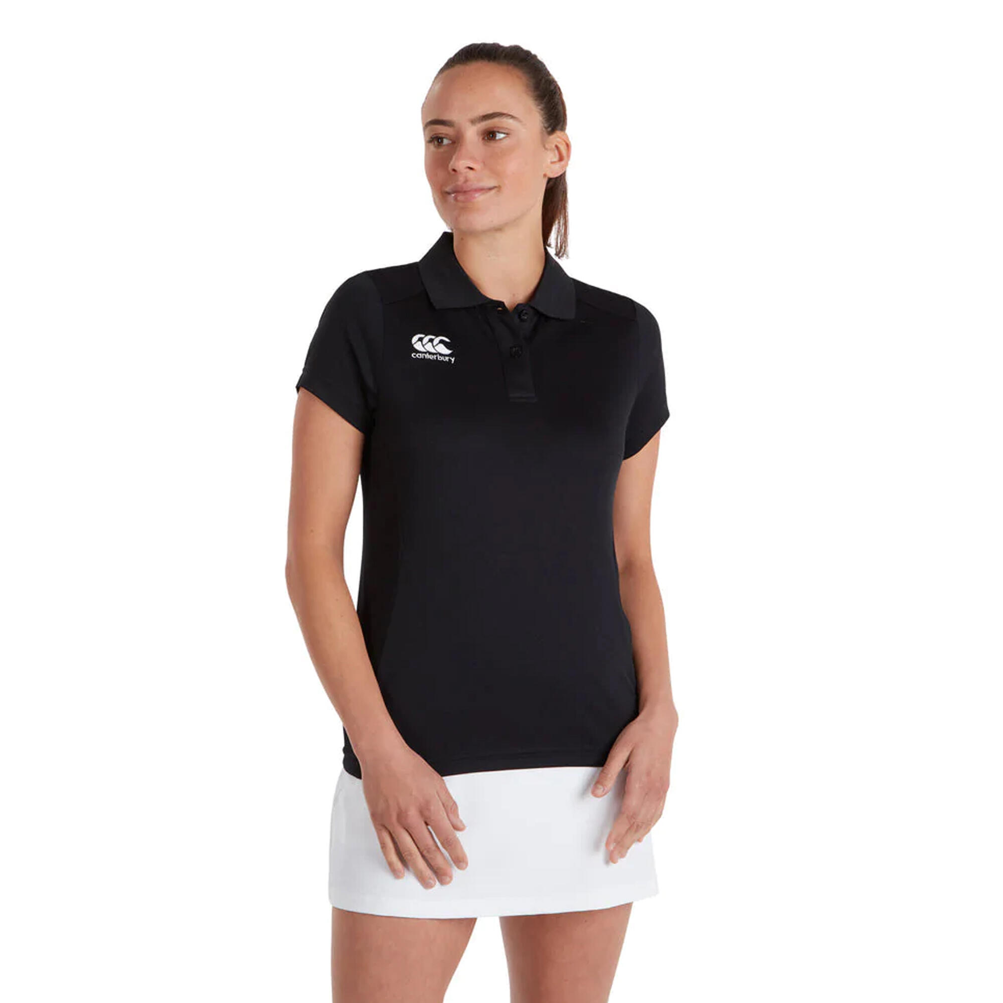 Womens/Ladies Club Dry Polo Shirt (Black) 3/3
