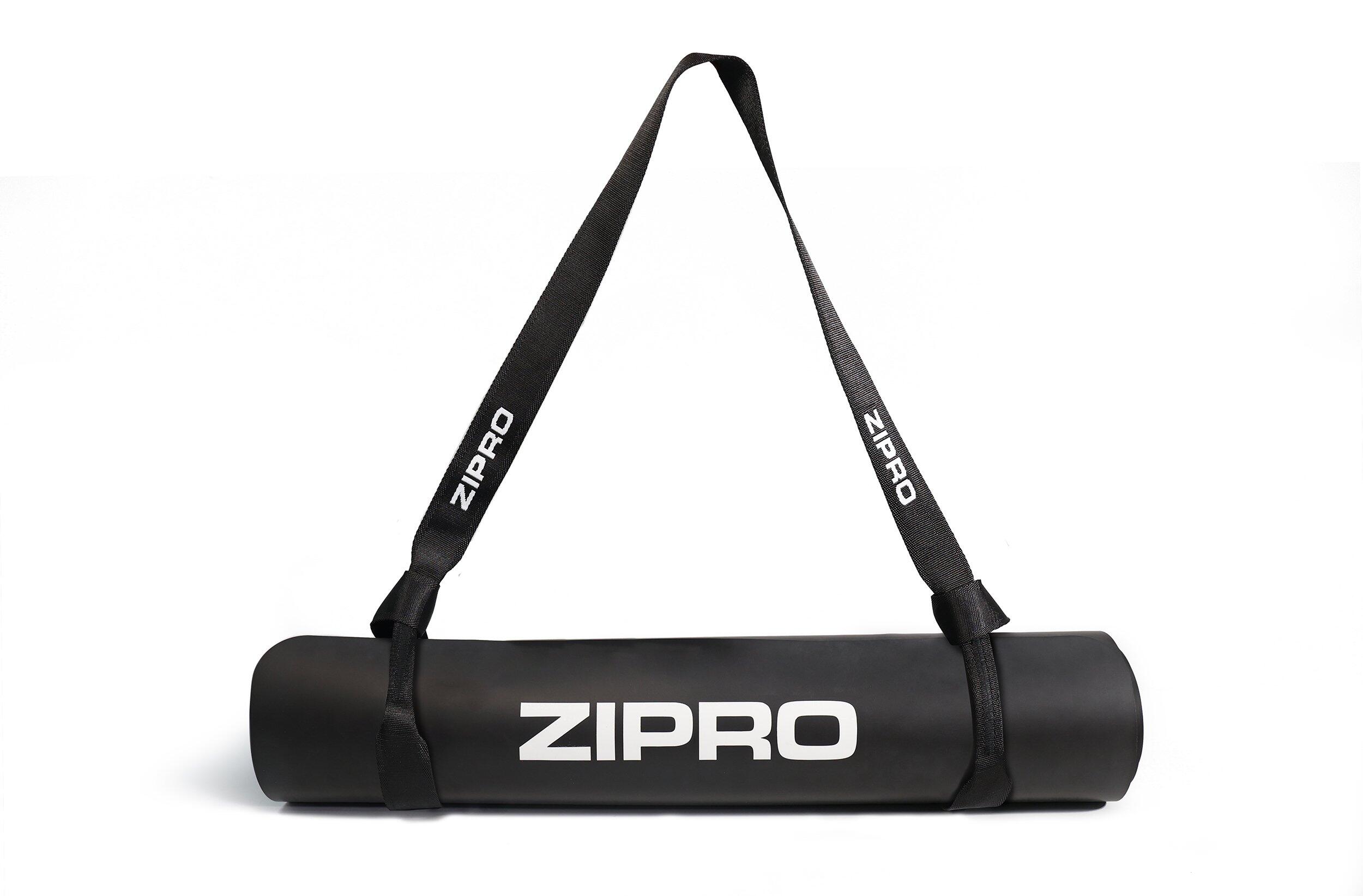 Tapete de ioga zipro 6mm preto com alça