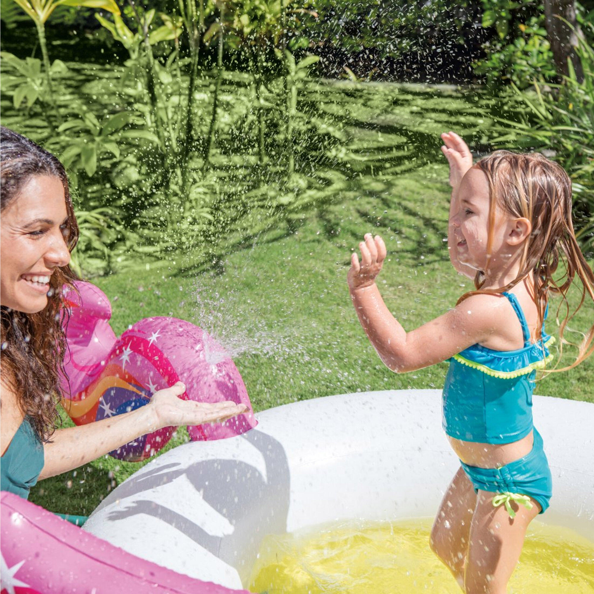 Aufblasbarer Einhorn-Pool für Babys Intex 3/4