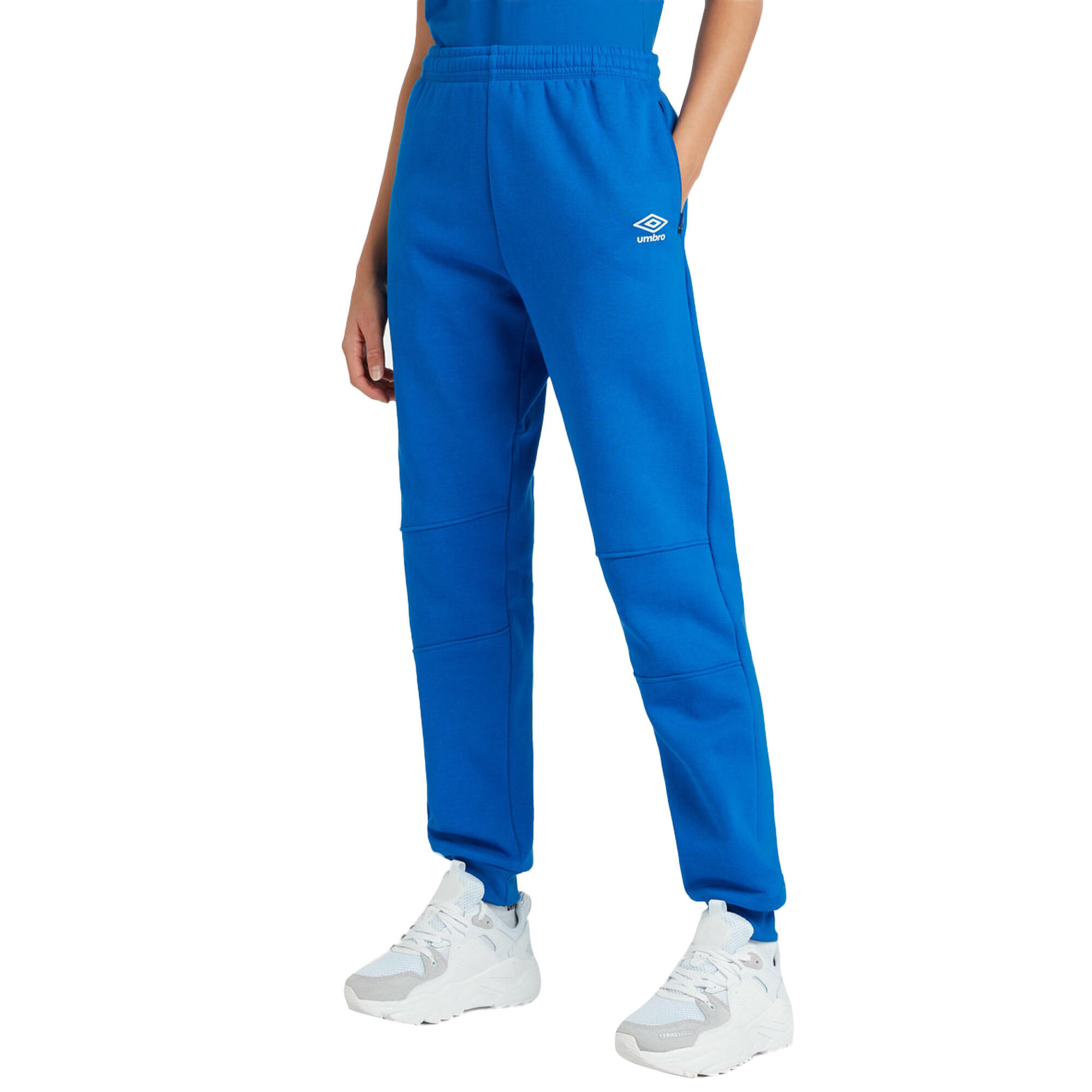 Womens/Ladies Club Leisure Jogging Bottoms (Royal Blue/White) 3/3