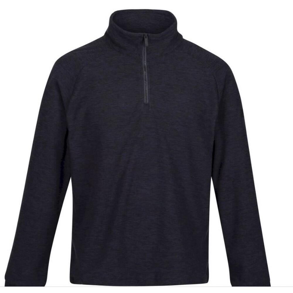 REGATTA Mens Eithan Marl Quarter Zip Fleece Top (Navy/Black)