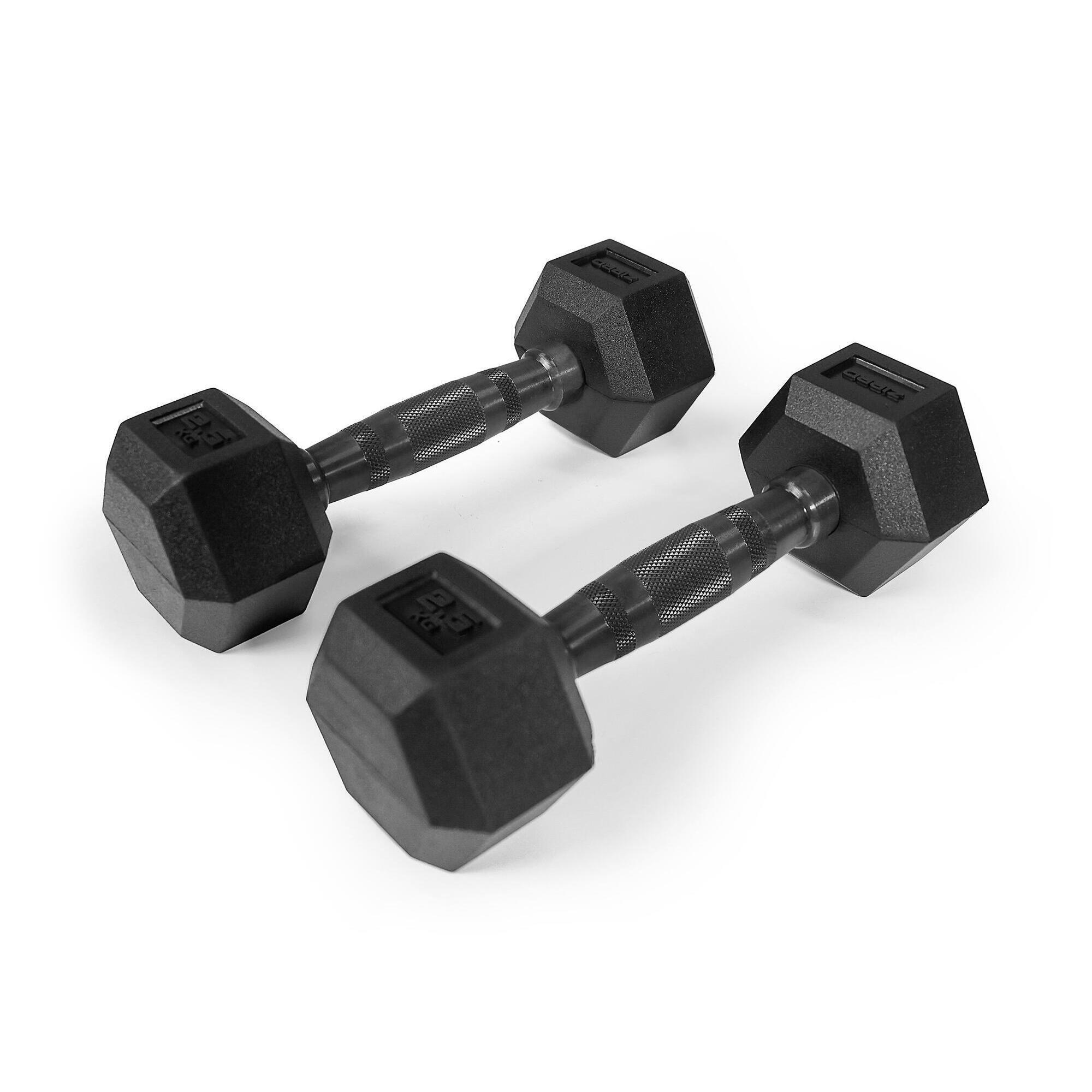 Zipro HEX haltère caoutchouté pour la musculation 3/6