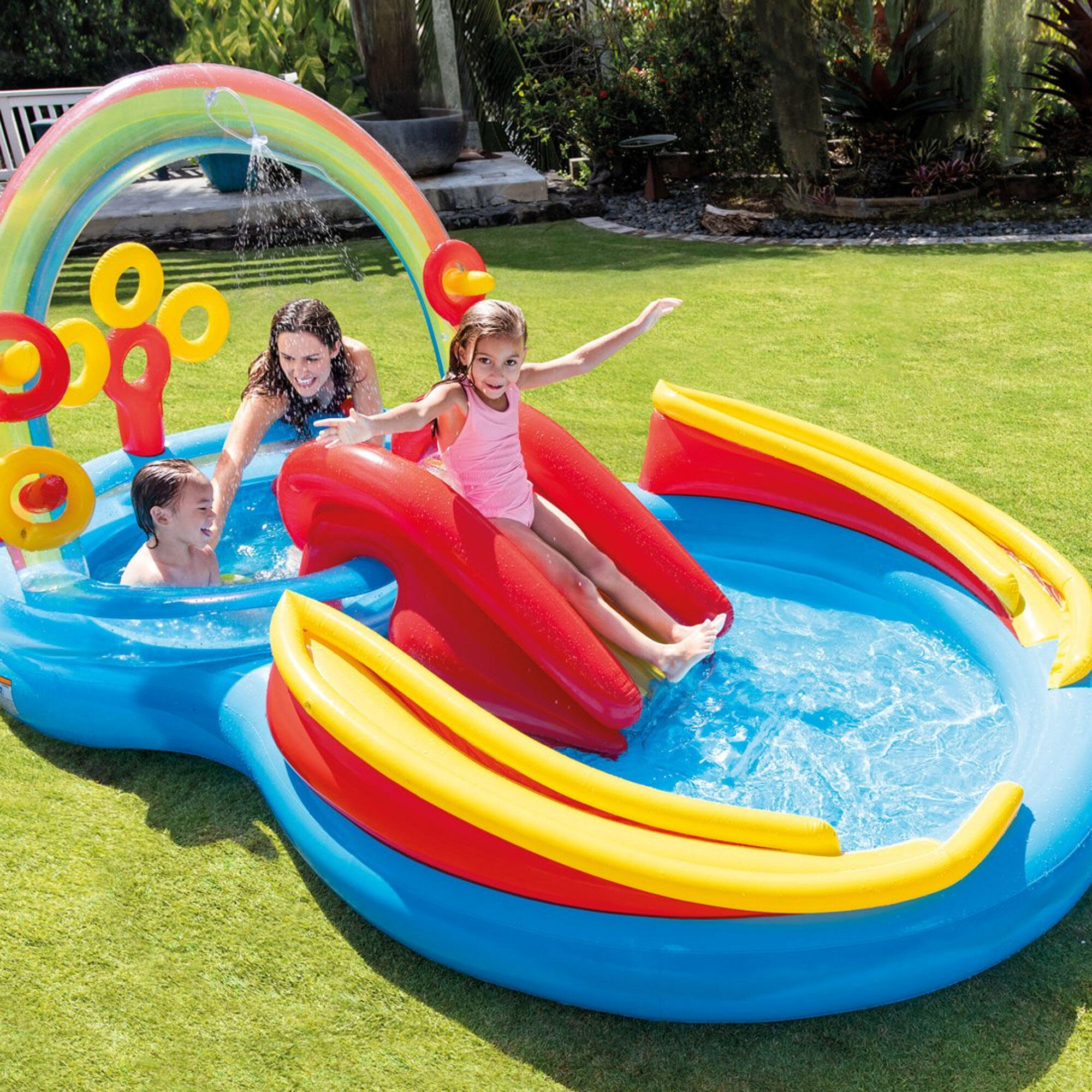 Piscina para crianças insuflável INTEX arco-íris 297x193x135 cm - 428 l 2/7