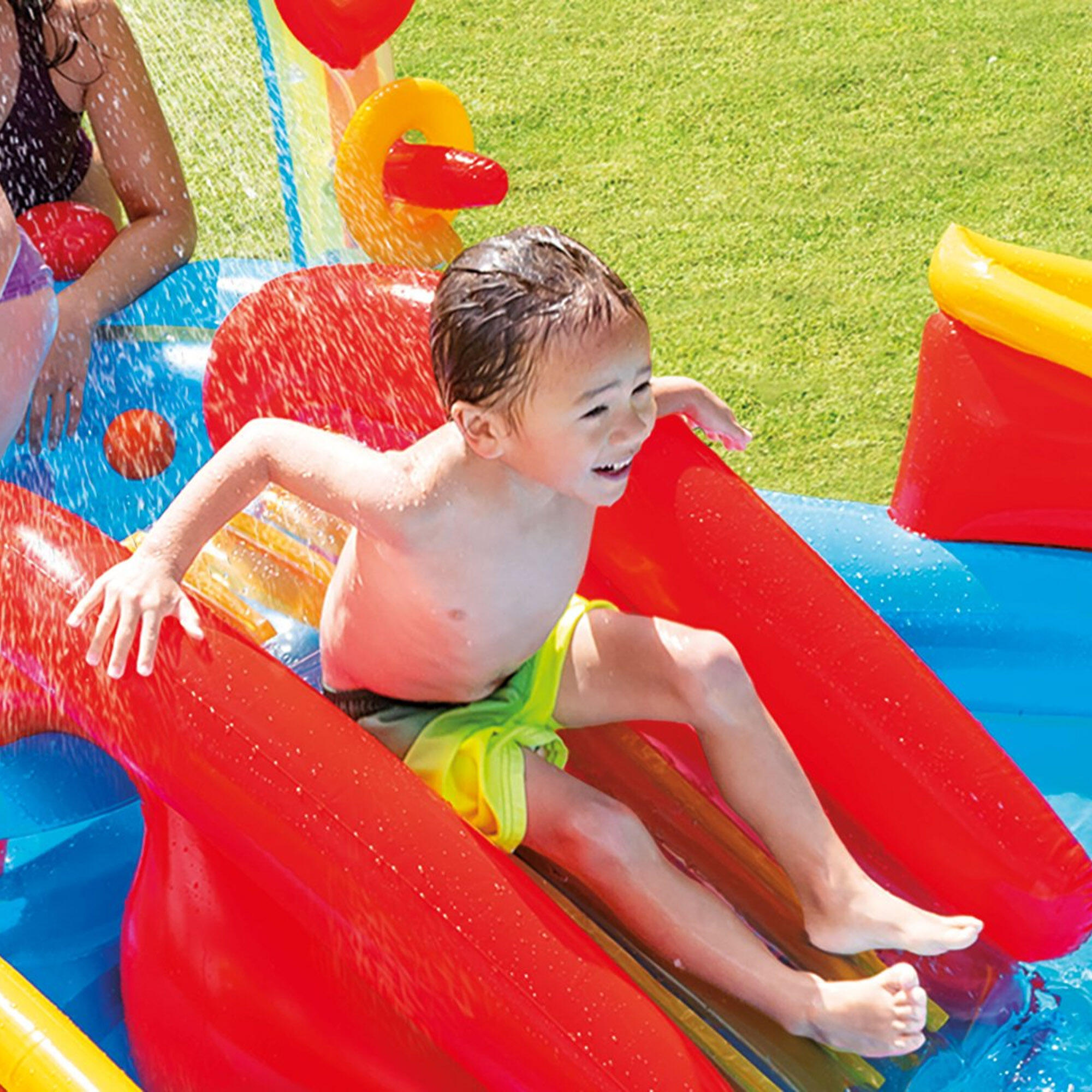Piscina para crianças insuflável INTEX arco-íris 297x193x135 cm - 428 l 3/7