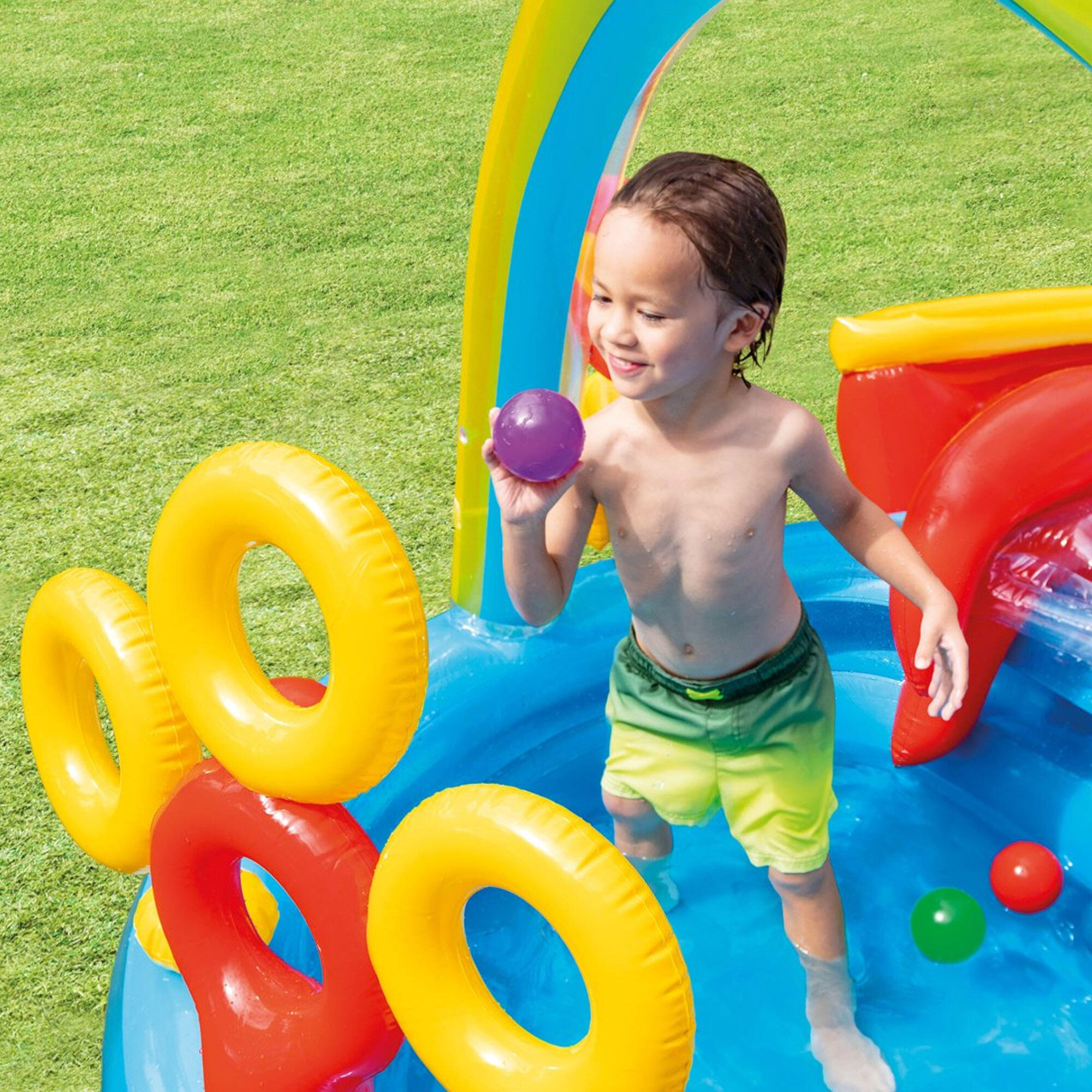 Piscina para crianças insuflável INTEX arco-íris 297x193x135 cm - 428 l 5/7
