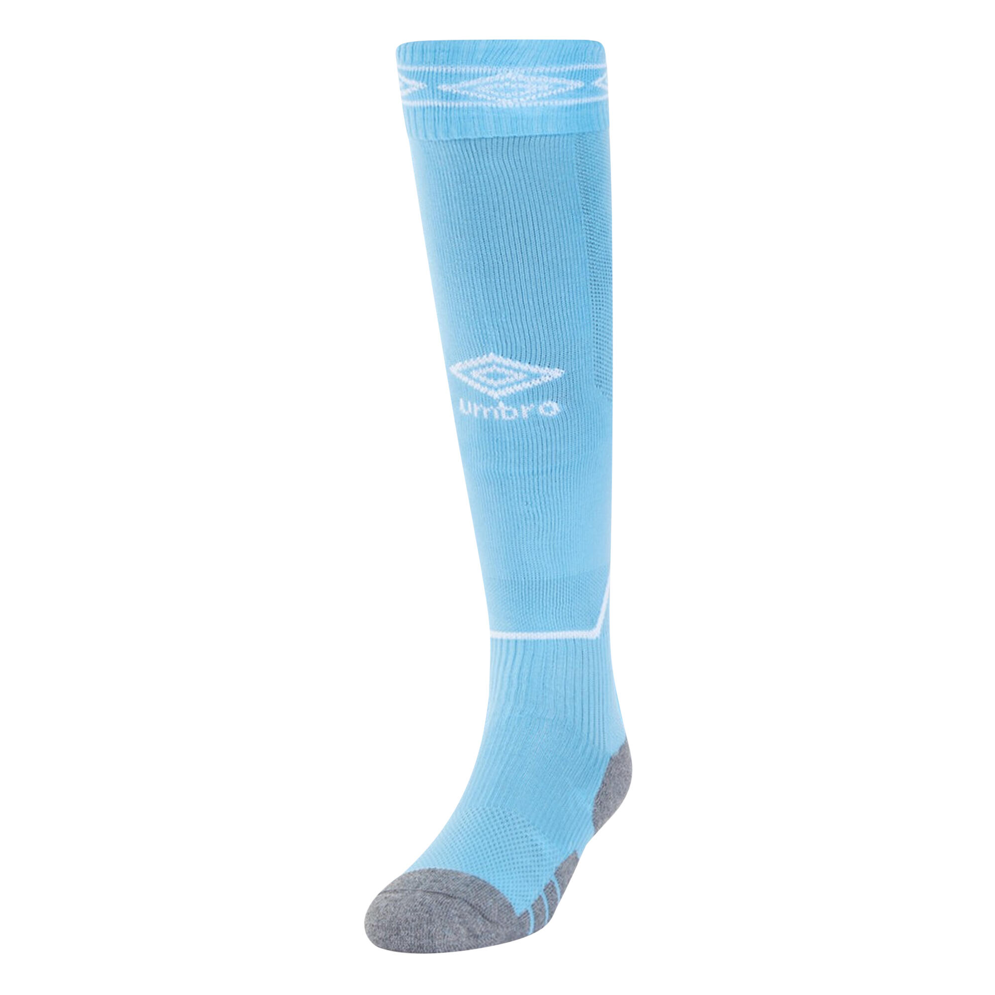 DIAMOND Children's soccer socks (Light blue / White)