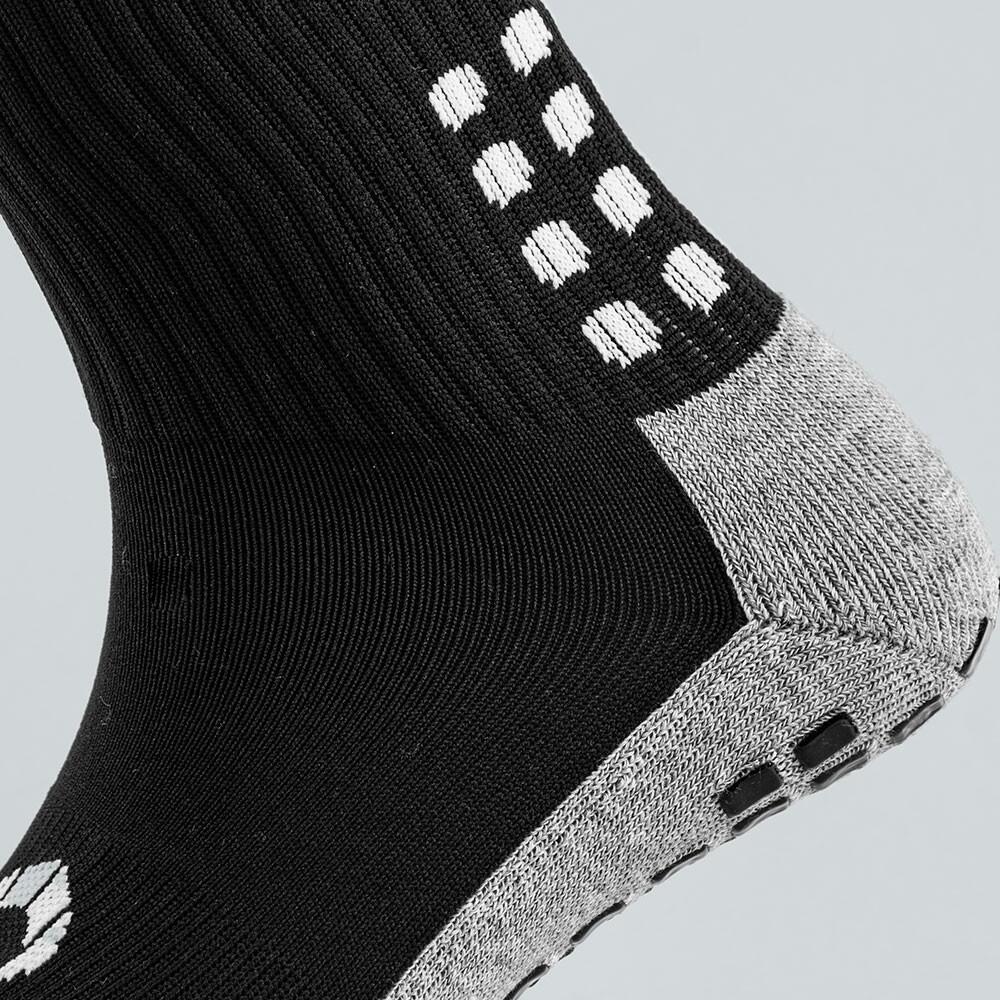 Rutschfeste Socken Schwarz - Fersen-/Zehenverstärkung 5/7