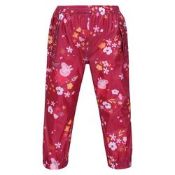 Pantalones Impermeables Floral Diseño Peppa Pig para Niños/Niñas Rosa Baya,