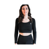 T-shirt crop top manches longues femme Aura Evolution
