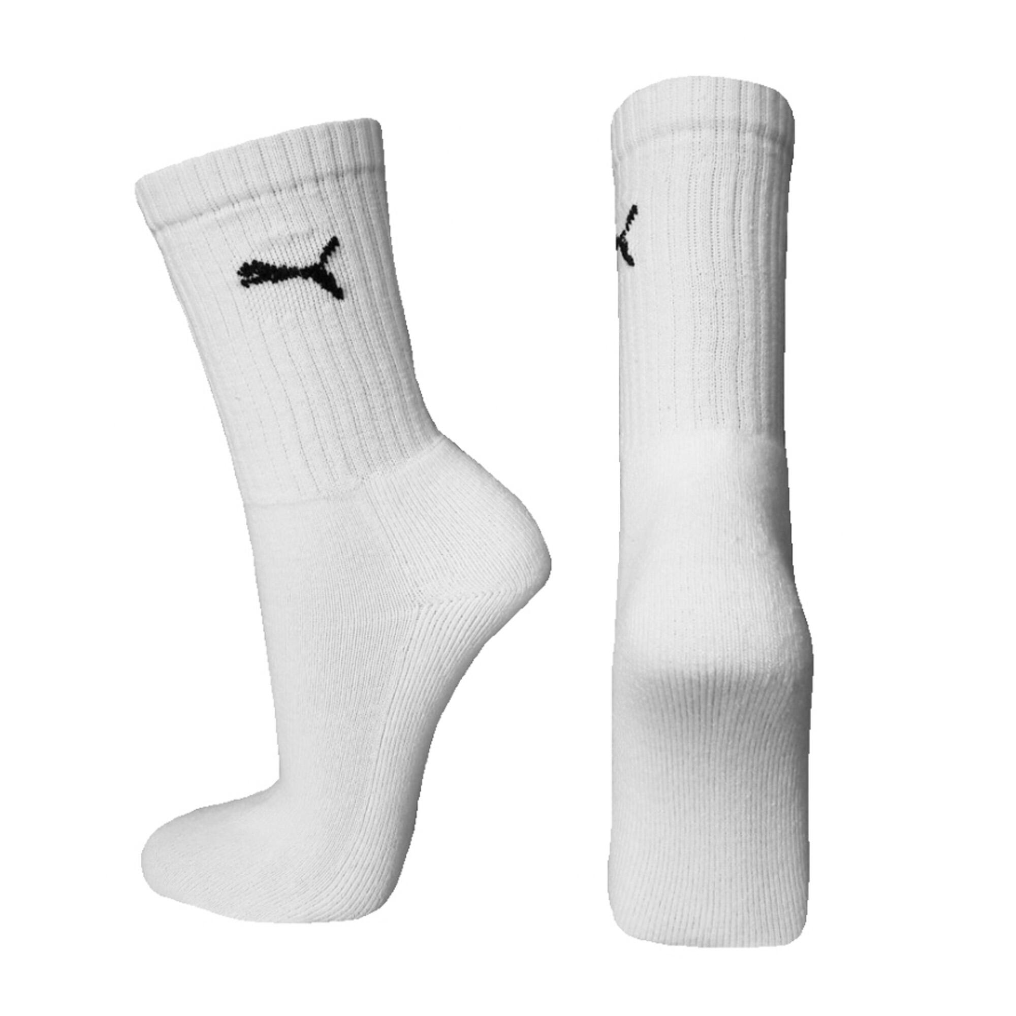 Crew Sport Socks 3 Pair Pack / Mens Socks (White) 2/3