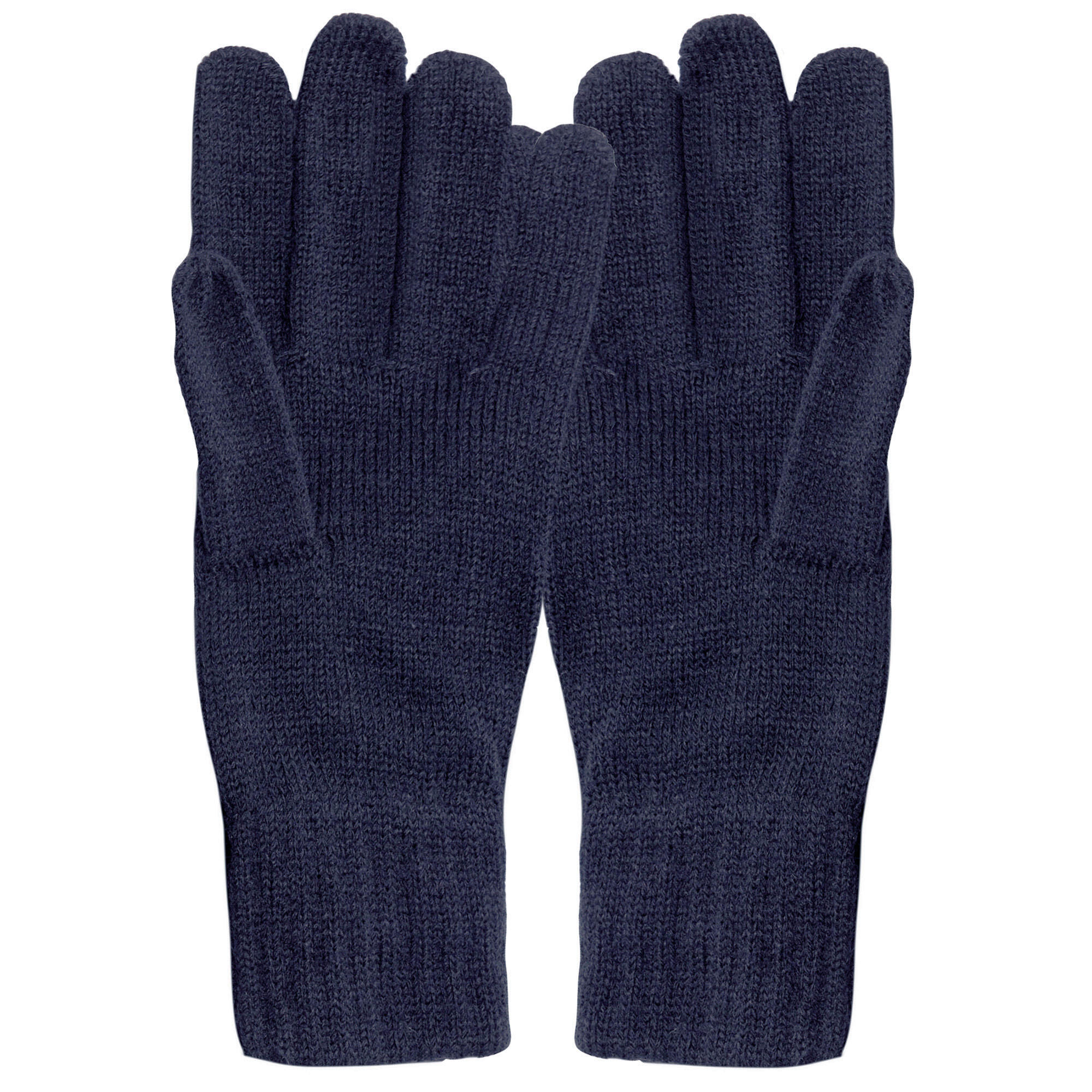 Unisex Knitted Winter Gloves (Navy) 2/5