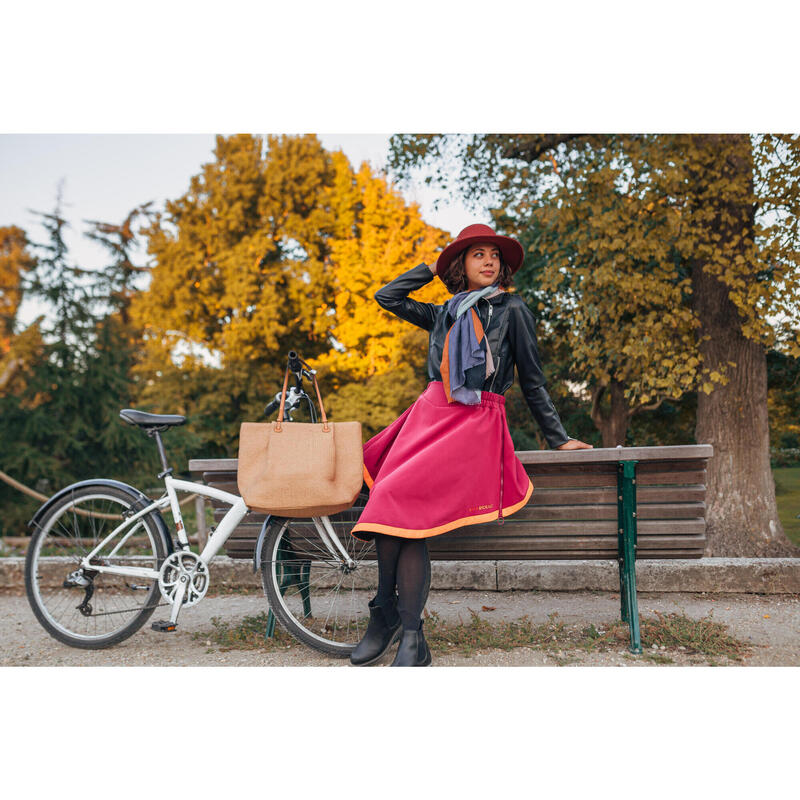 Sur-jupe vélo hiver Holly bordeaux