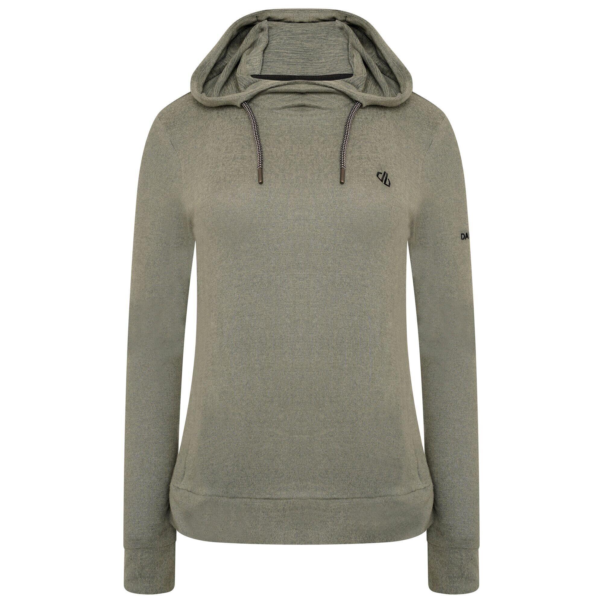 Womens/Ladies Out & Out Marl Fleece Hoodie (Duck Green) 1/5