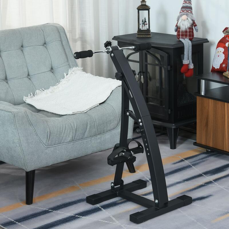 HomCom  Bicicleta de Fitness cu Ecran LED si Rezistenta Reglabile Neagra