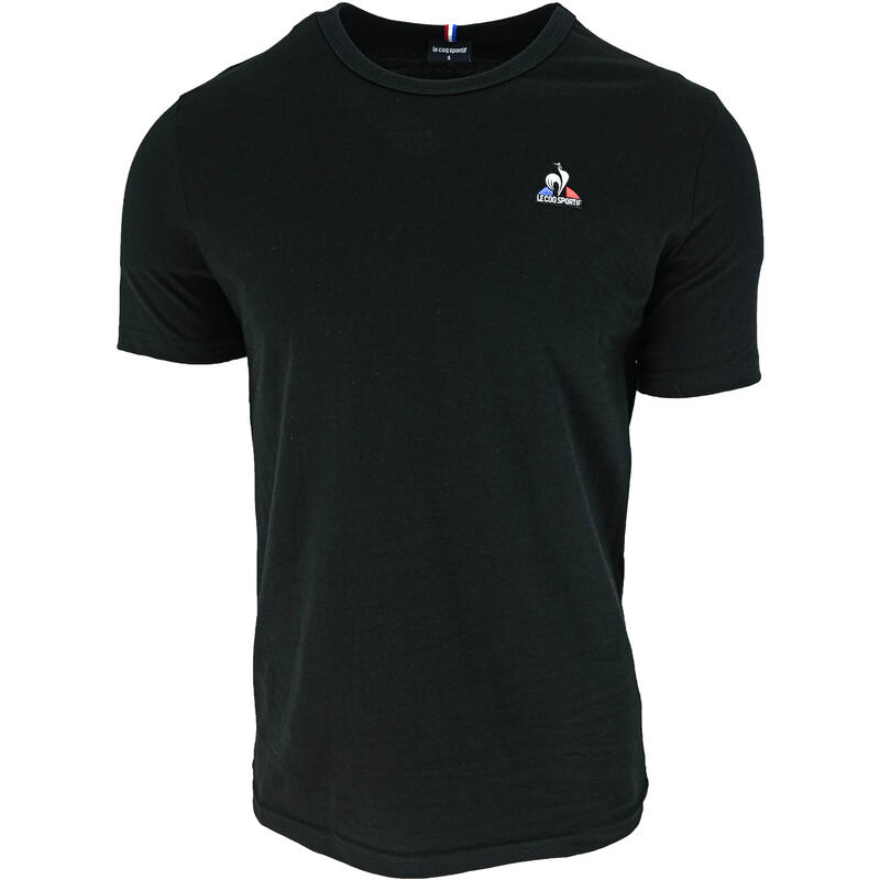 Camiseta de manga corta Le Coq Sportif Essentiels, Negro, Hombre