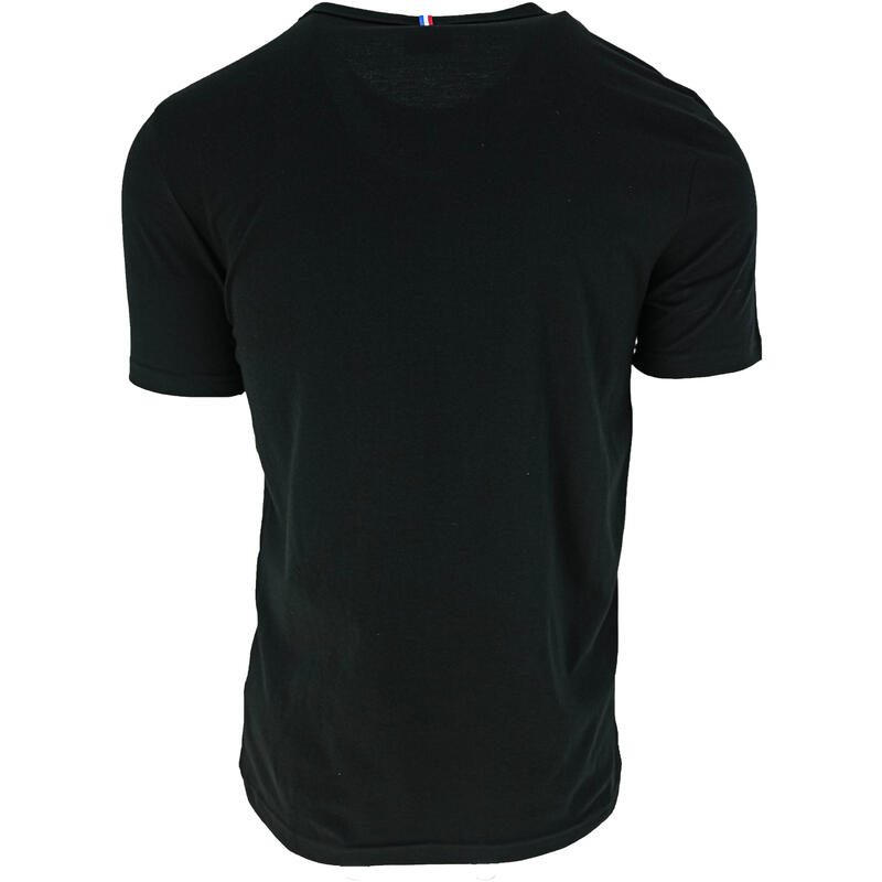 Camiseta de manga corta Le Coq Sportif Essentiels, Negro, Hombre