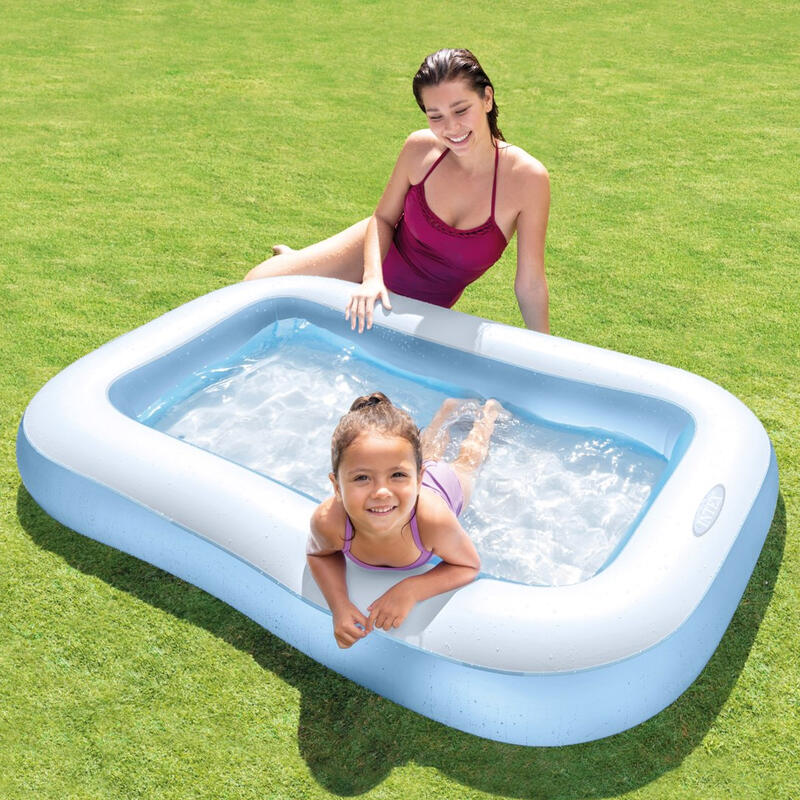 Intex 57403NP - Piscina Gonfiabile Rettangolare Azzurro, 166x100x25 cm