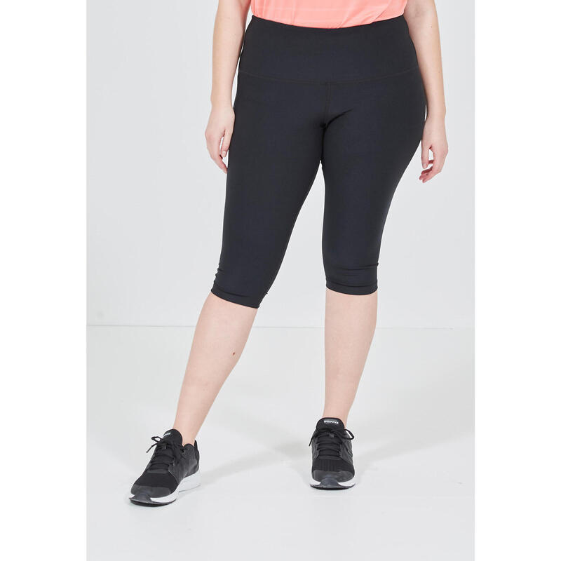 Damen Sport Leggings Q Jalon W ¾ Tights Laufsport Damen Black ENDURANCE