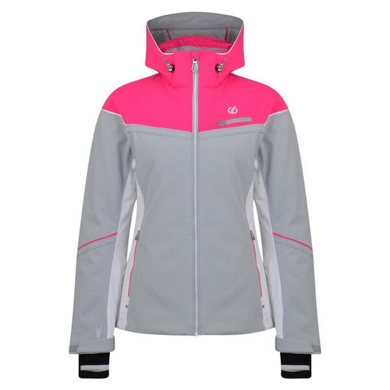 Womens Icecap Ski Jacket (Argent Grey/Cyber Pink)