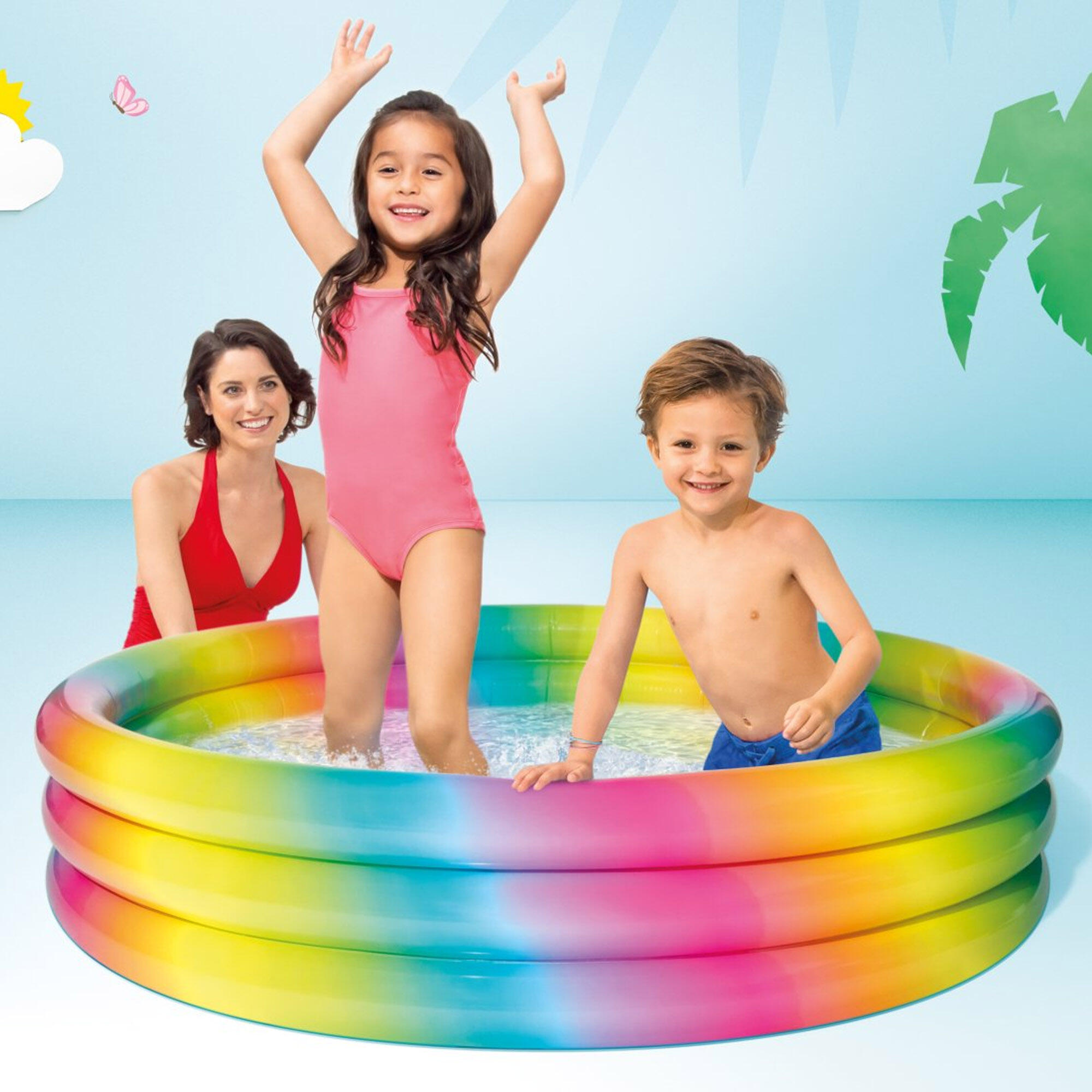 Intex opblaasbaar zwembad rainbow ombre 2/7